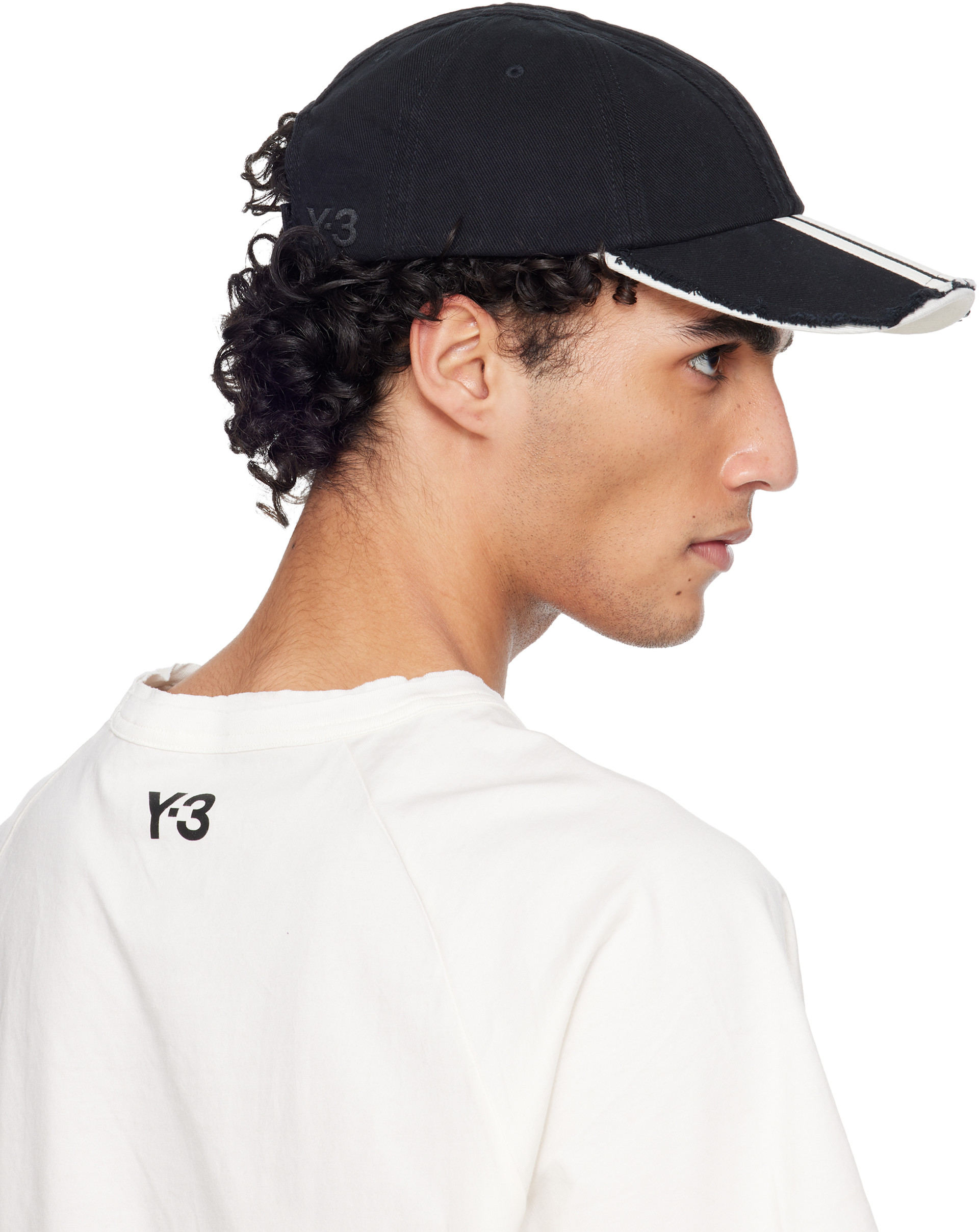 Y-3 - ブラック ストライプ キャップ