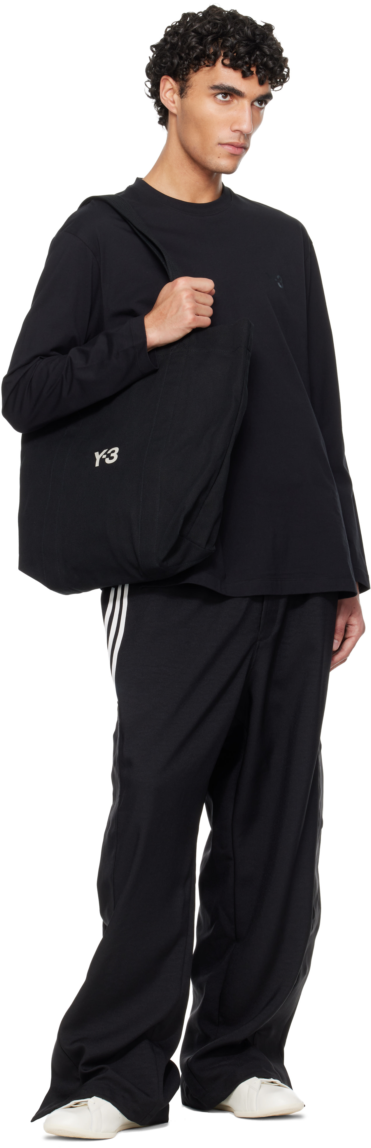 Y-3 - Cabas noir en canevas