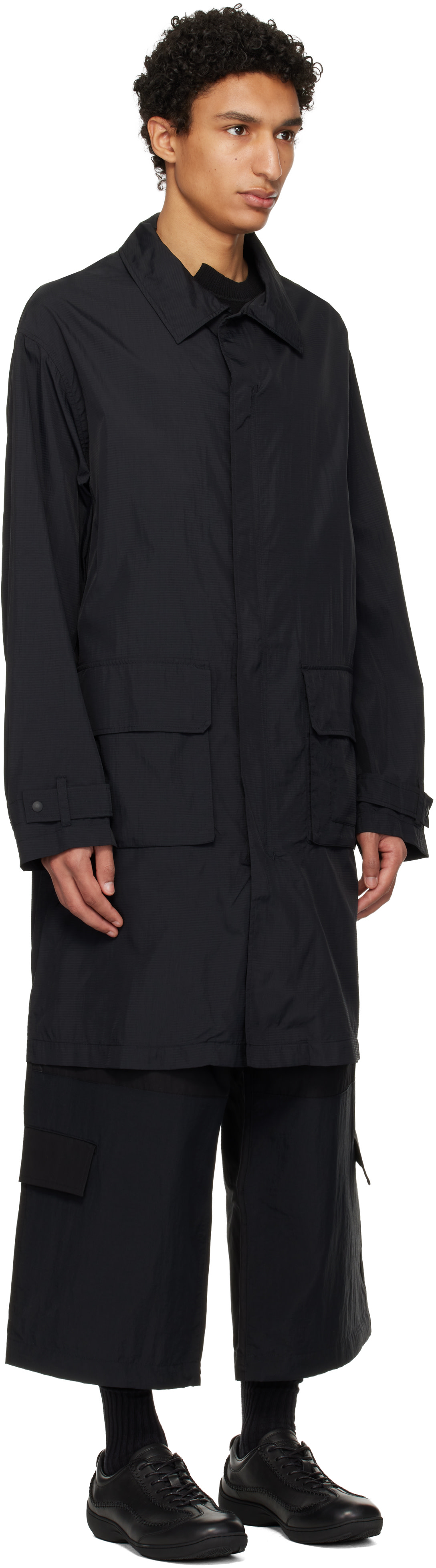 Y-3 - Parka noir en nylon