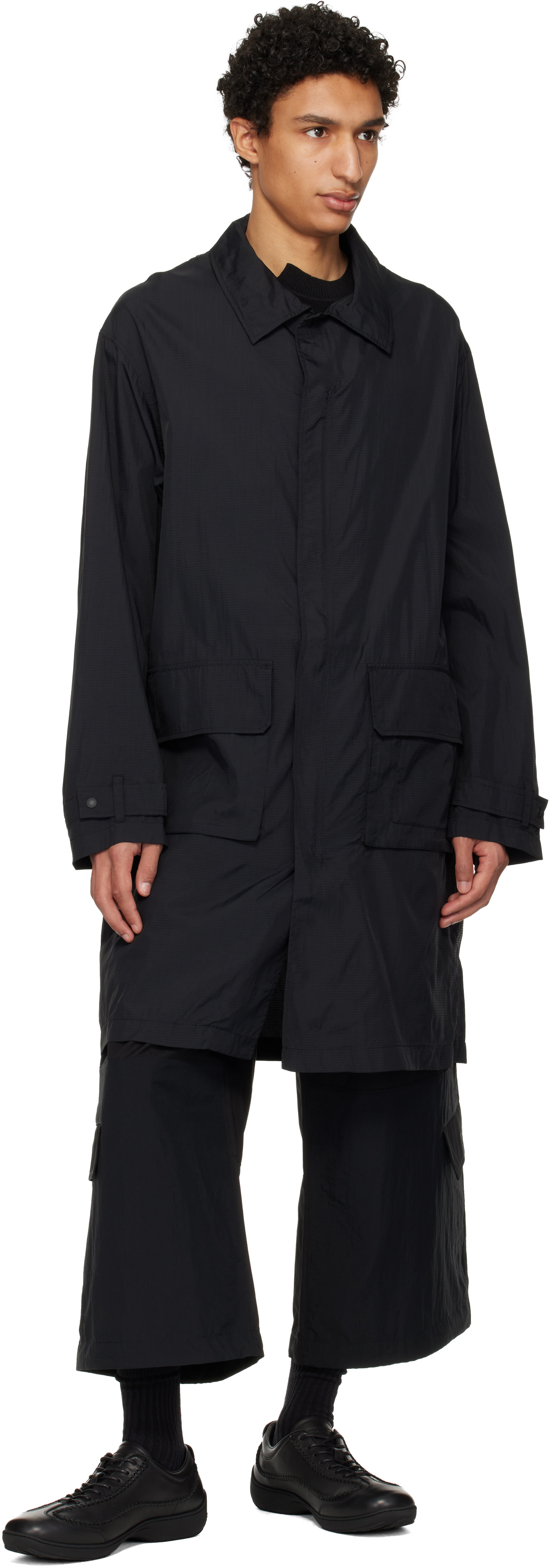 Y-3 - Parka noir en nylon