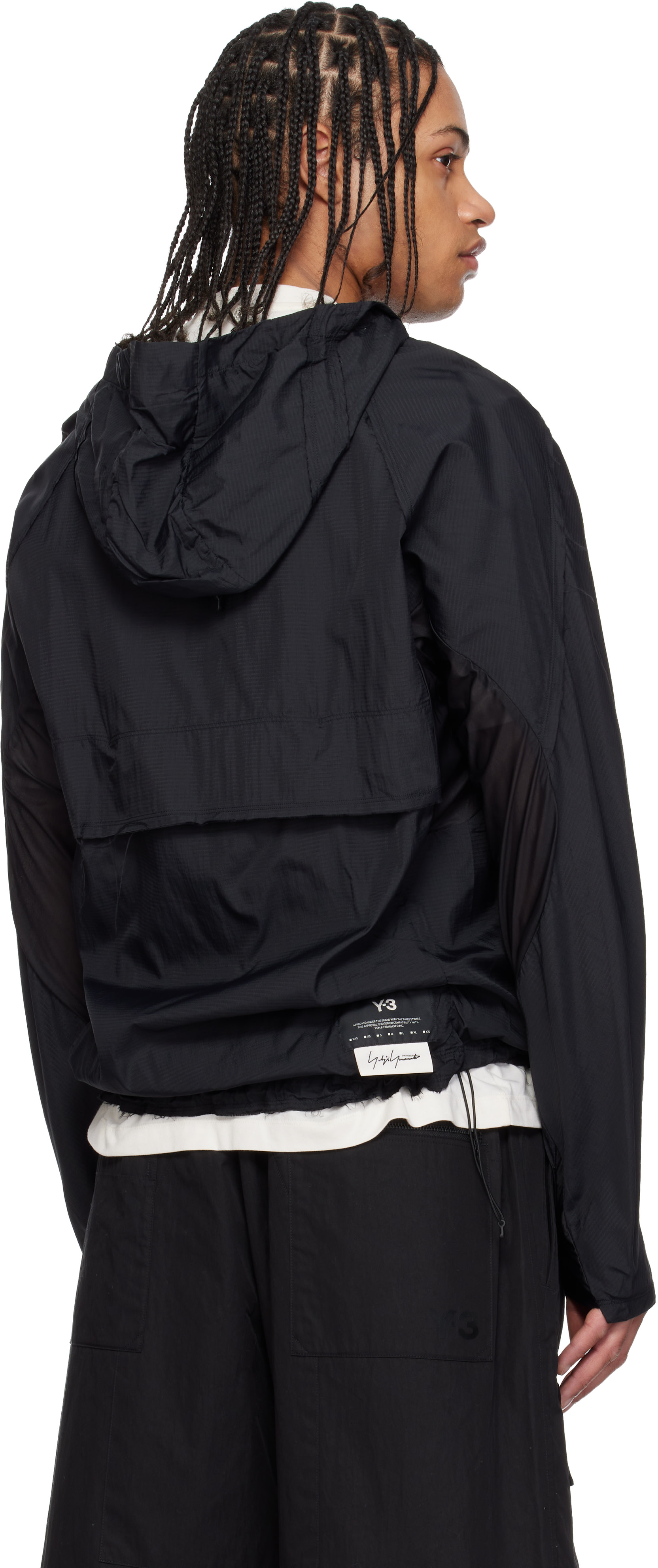 Y-3: ブラック ランニングジャケット | SSENSE 日本 Y-3: ブラック ランニングジャケット | SSENSE 日本