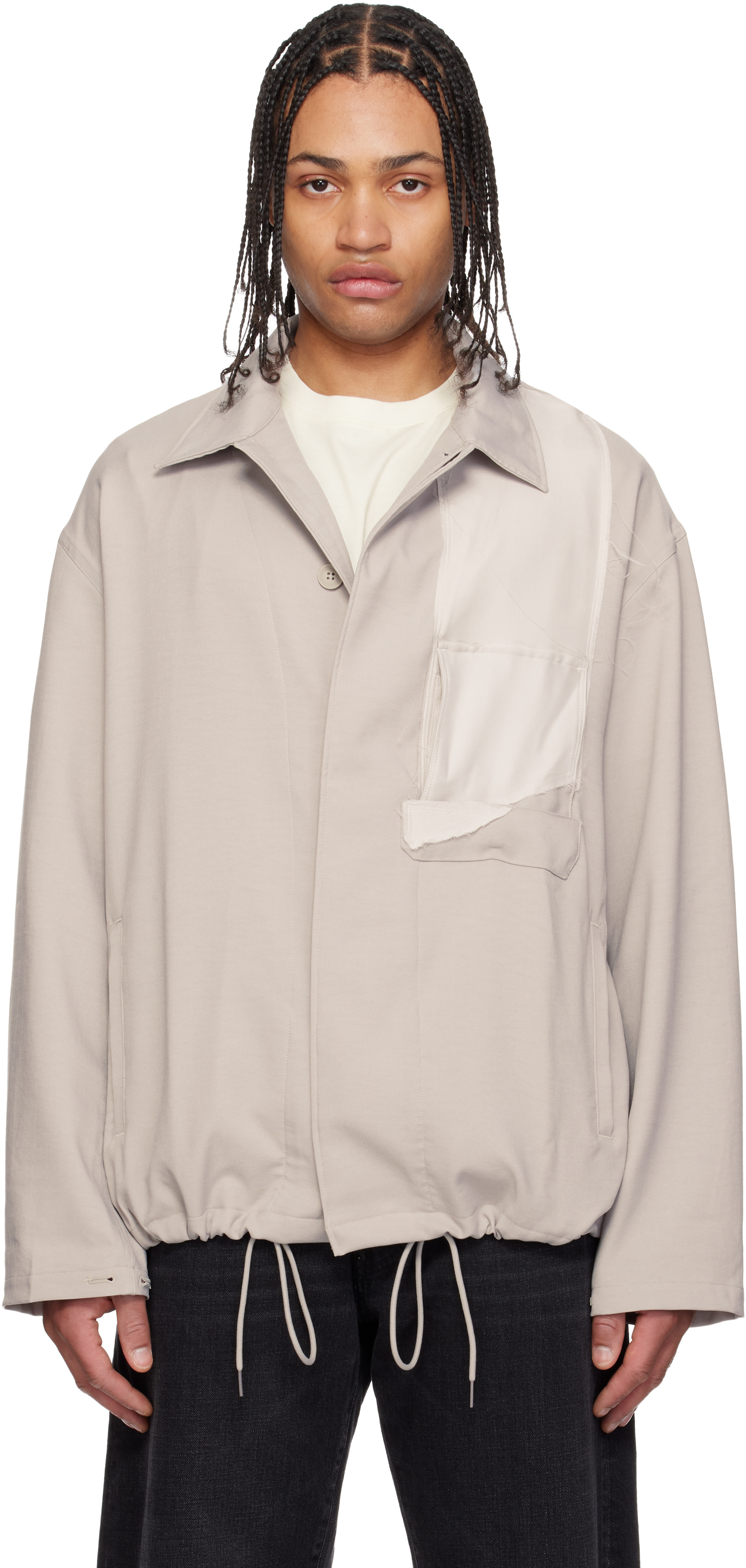 Y-3 - Blouson utilitaire gris
