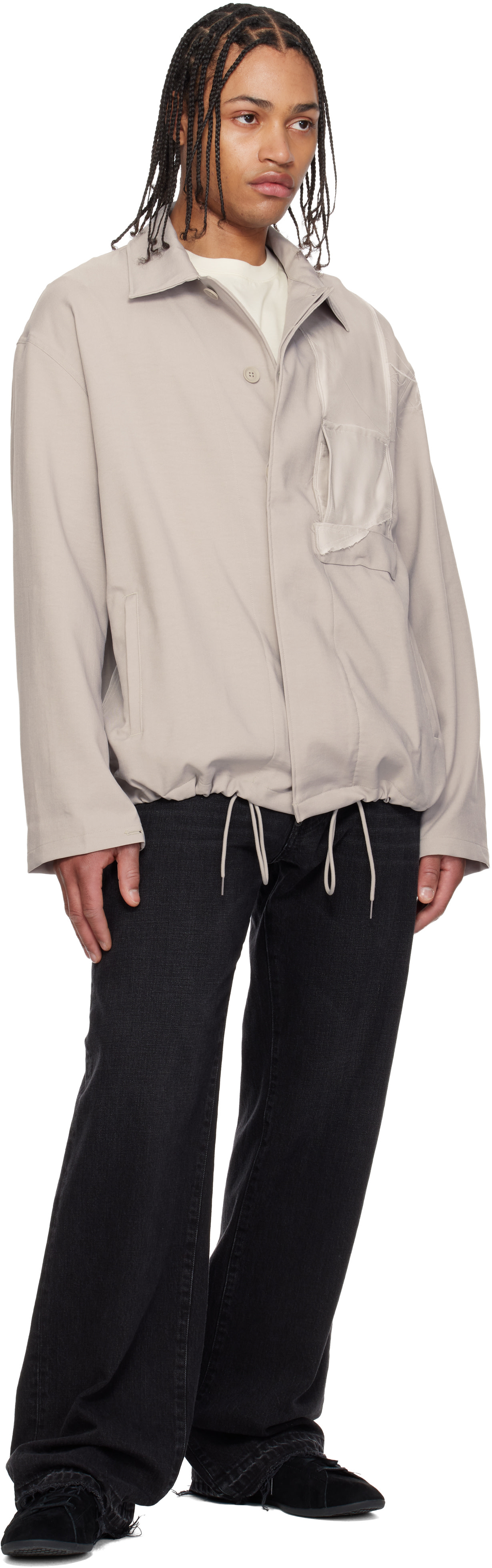 Y-3 - Blouson utilitaire gris