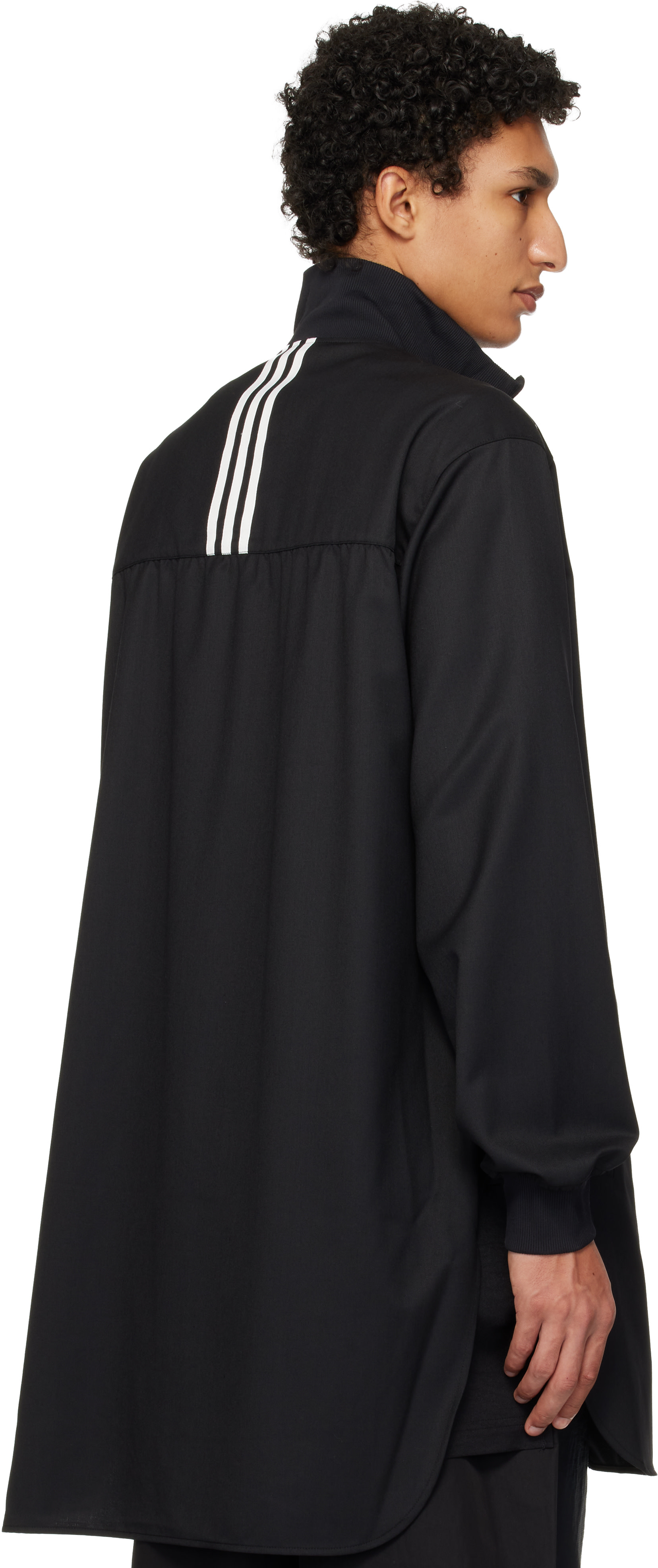 Y-3 - ブラック リファインドウール ロング トラックジャケット