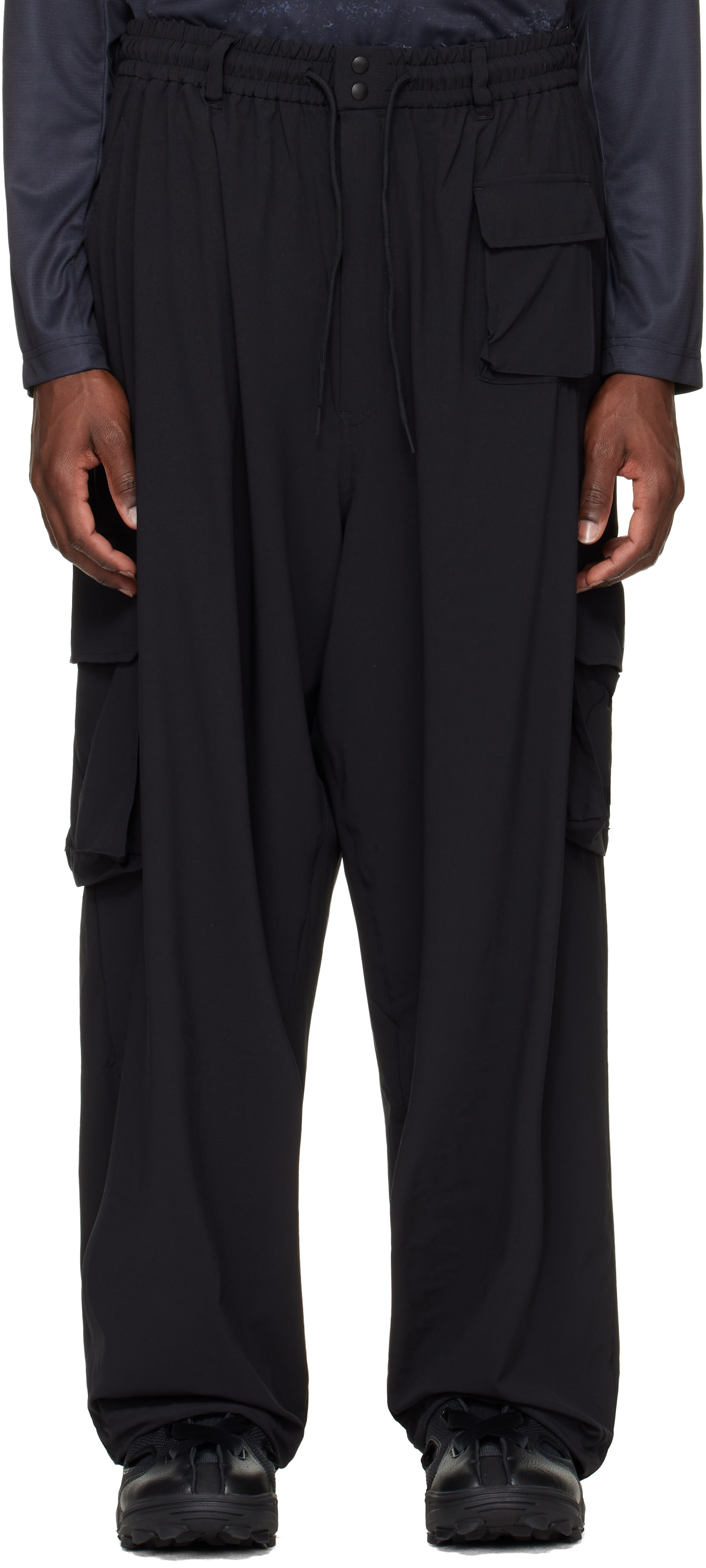 Y-3 - Pantalon cargo droit utilitaire noir