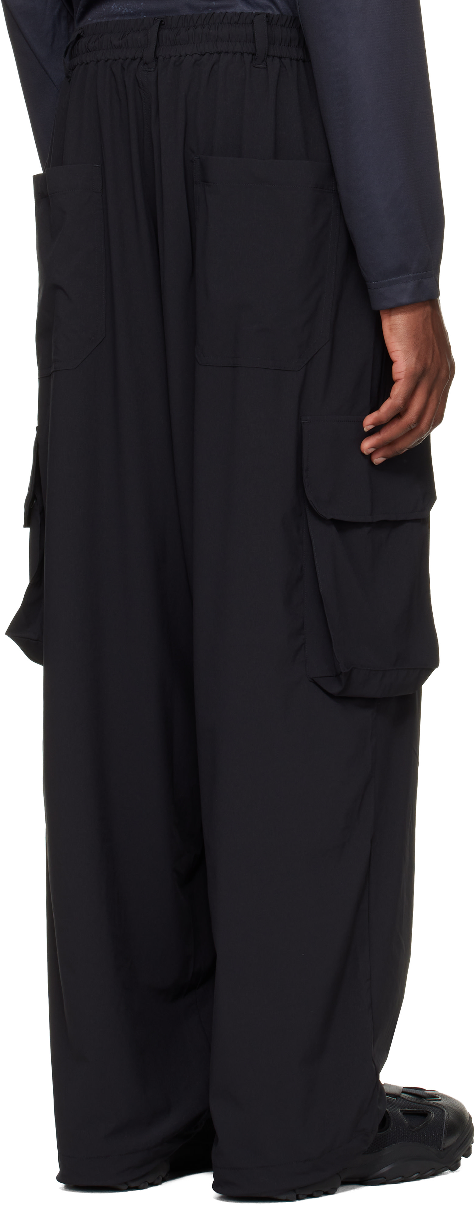Y-3 - Pantalon cargo droit utilitaire noir
