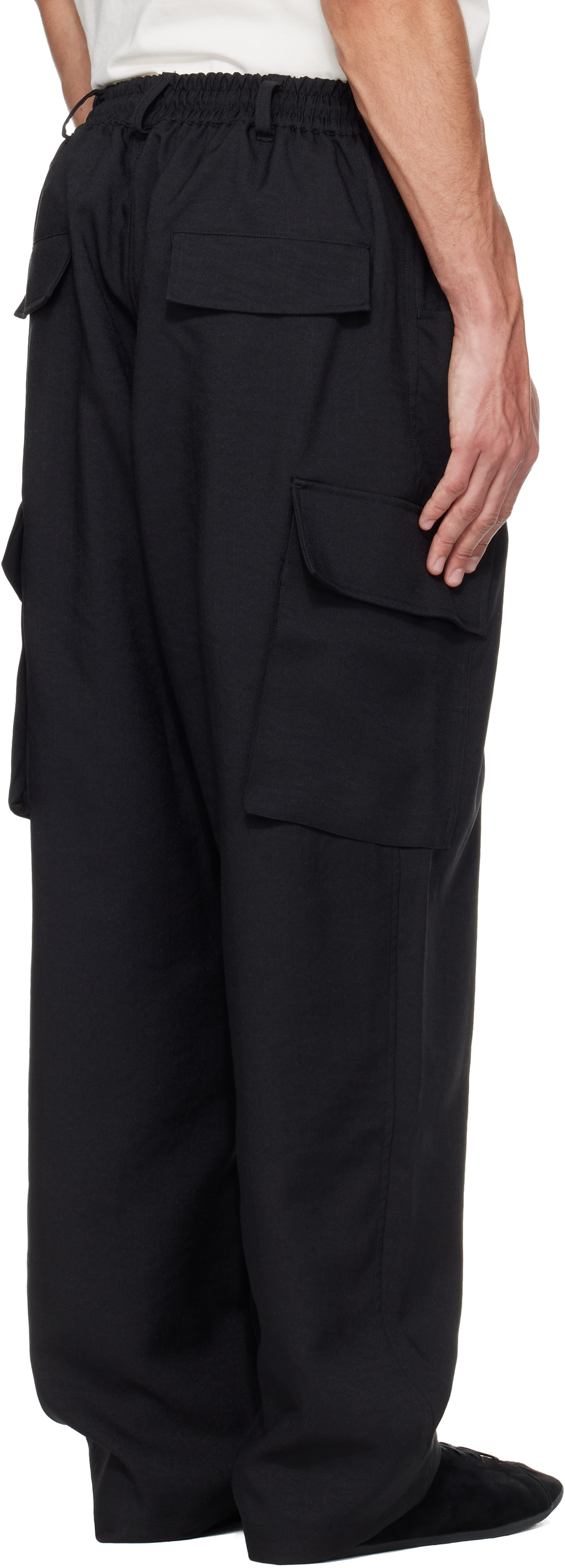 Y-3: Black Sport Uniform UT Straight Leg Cargo Pants | SSENSE