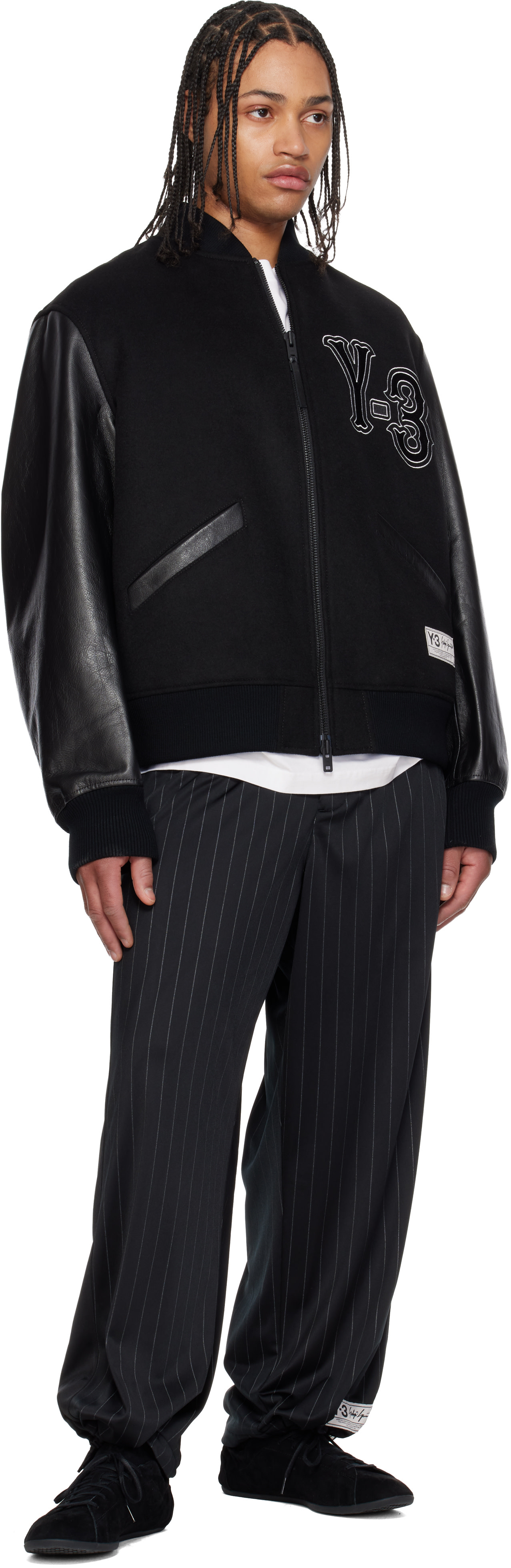 Y-3: Black Basketball Track Pants | SSENSE