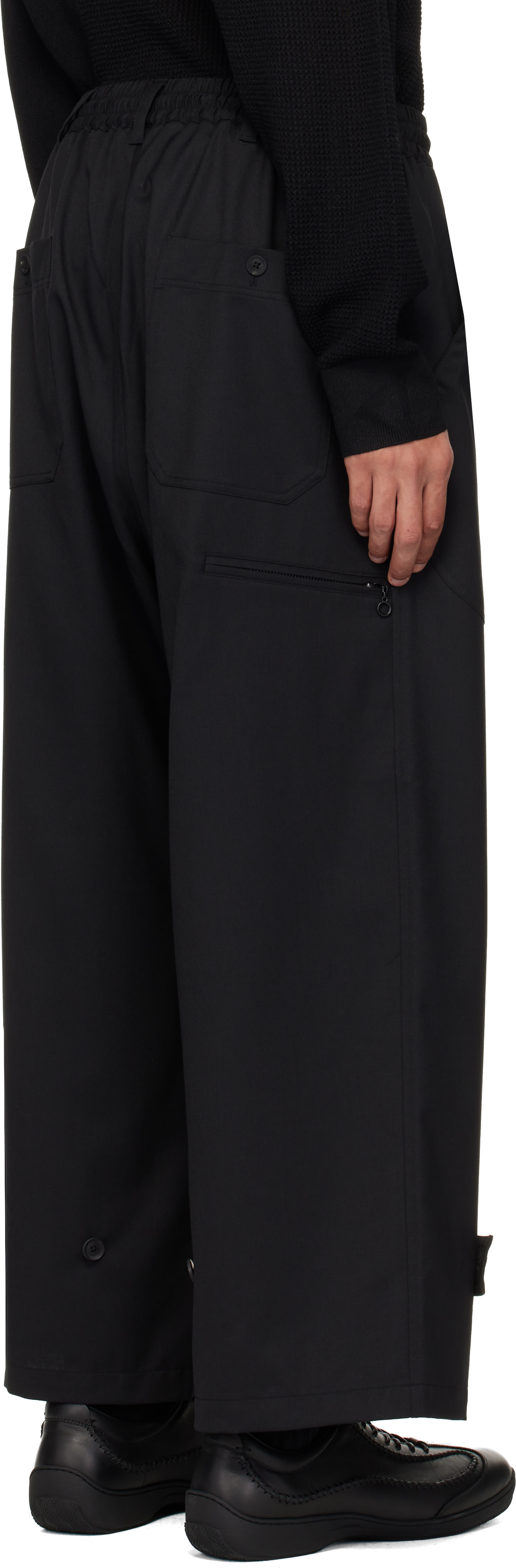 Y-3 - Pantalon ample noir - Sport Uniform