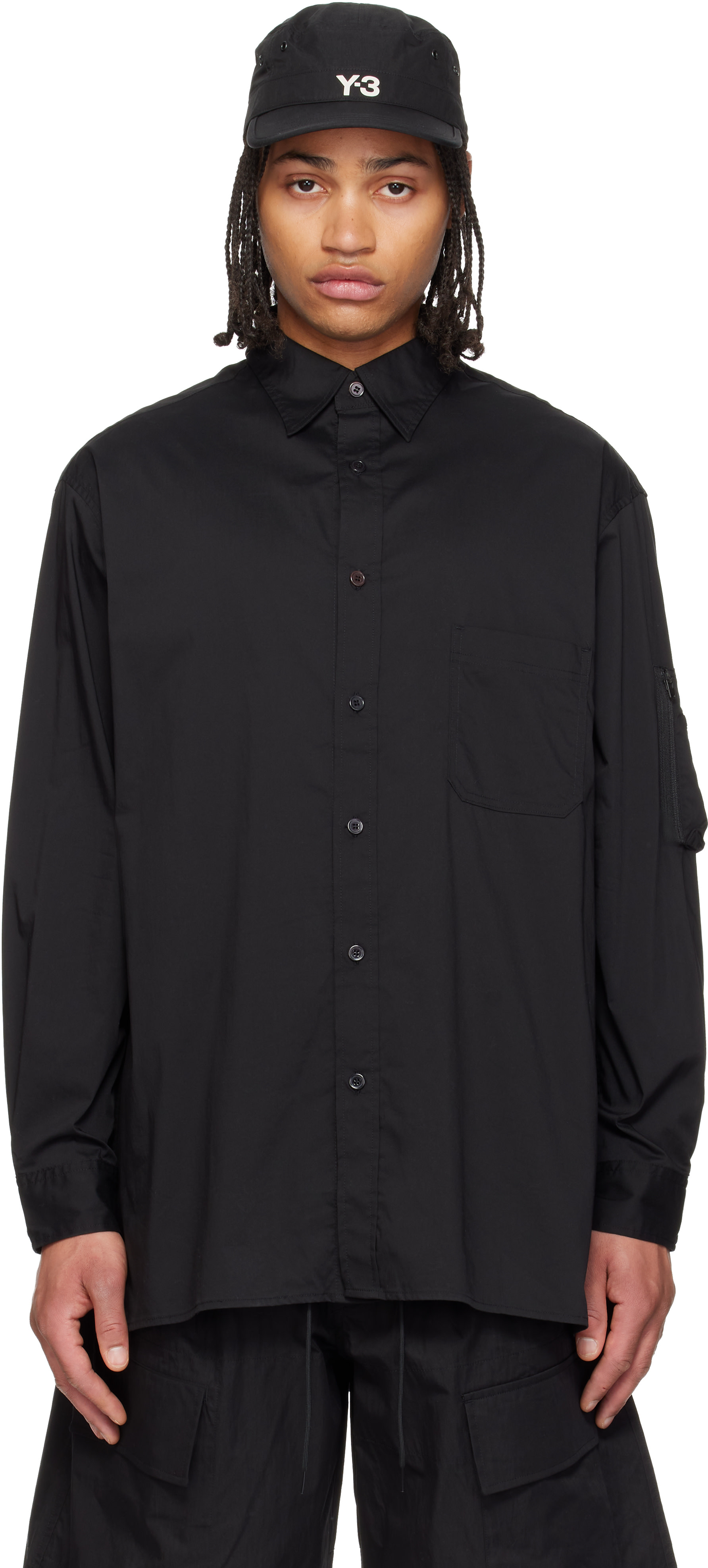 Y-3 - ブラック LS シャツ