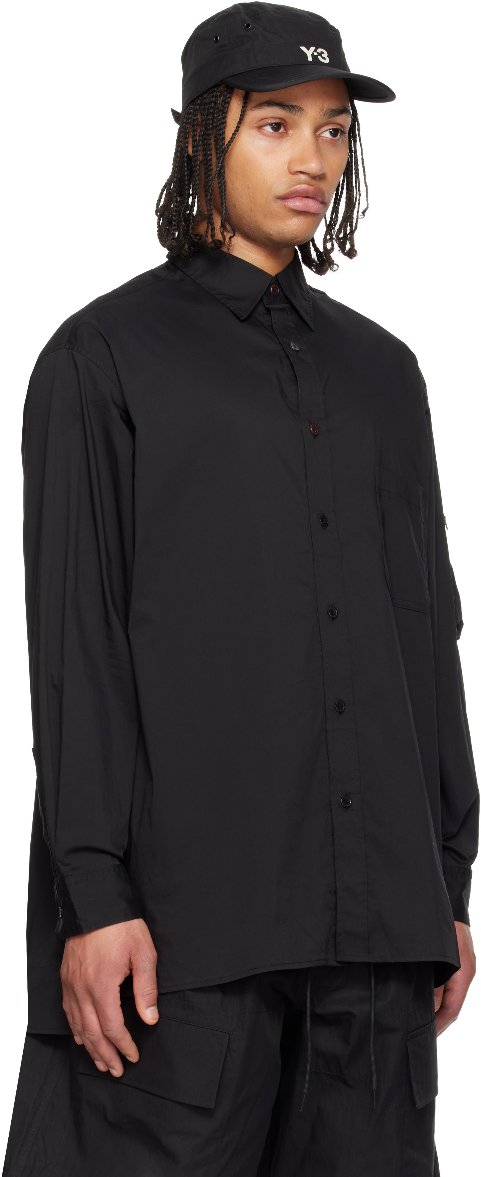 Y-3 - ブラック LS シャツ