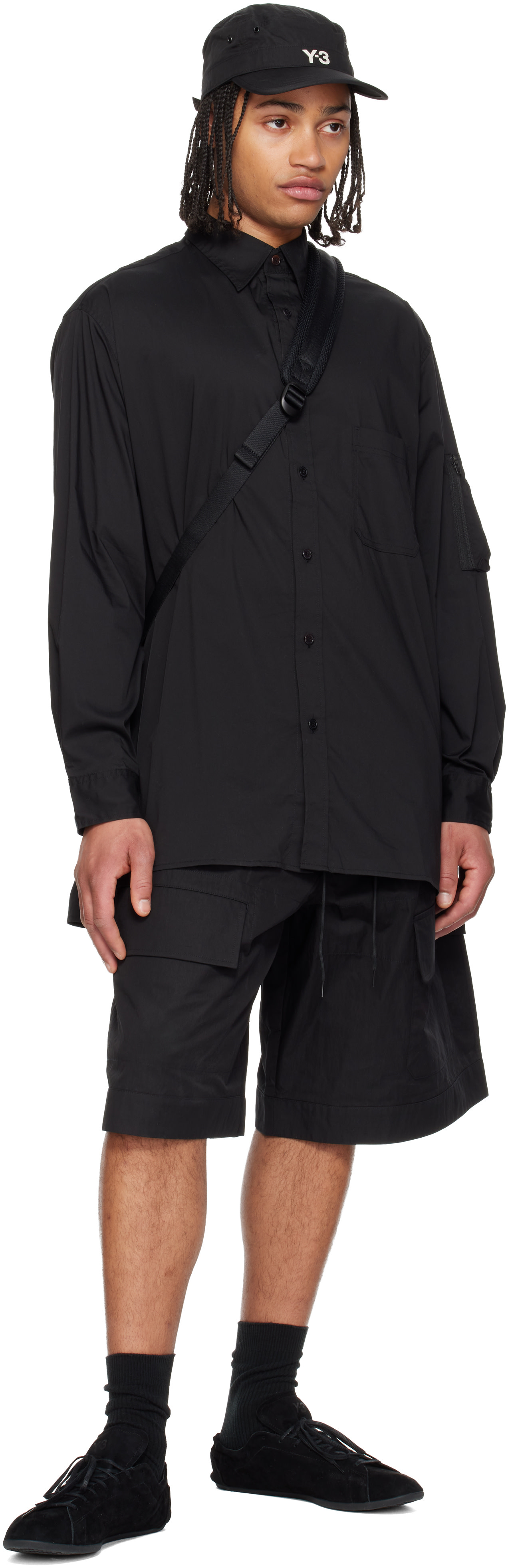 Y-3 - ブラック LS シャツ