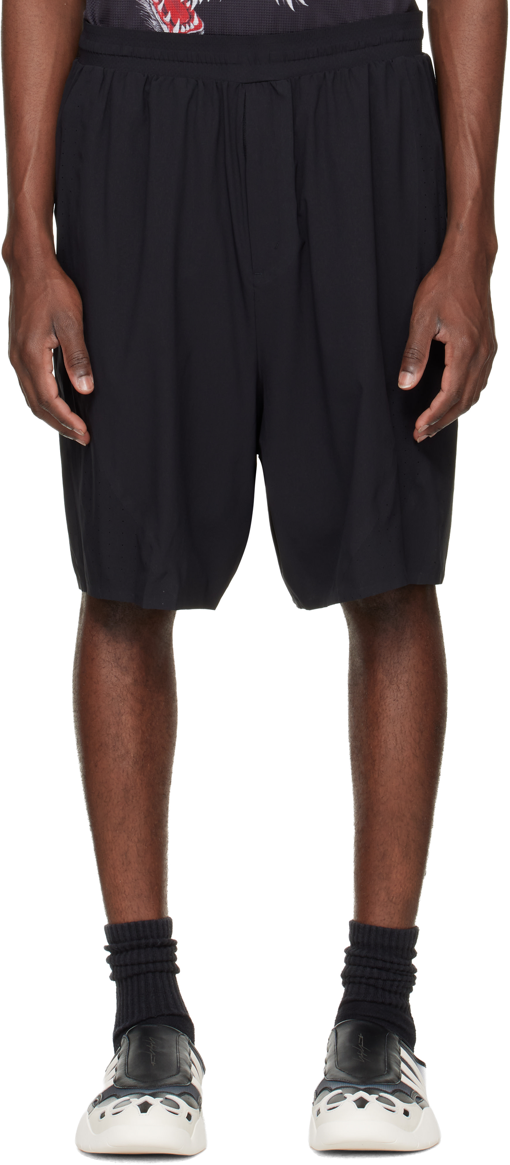 Y-3: Black Ultralight Woven Shorts | SSENSE