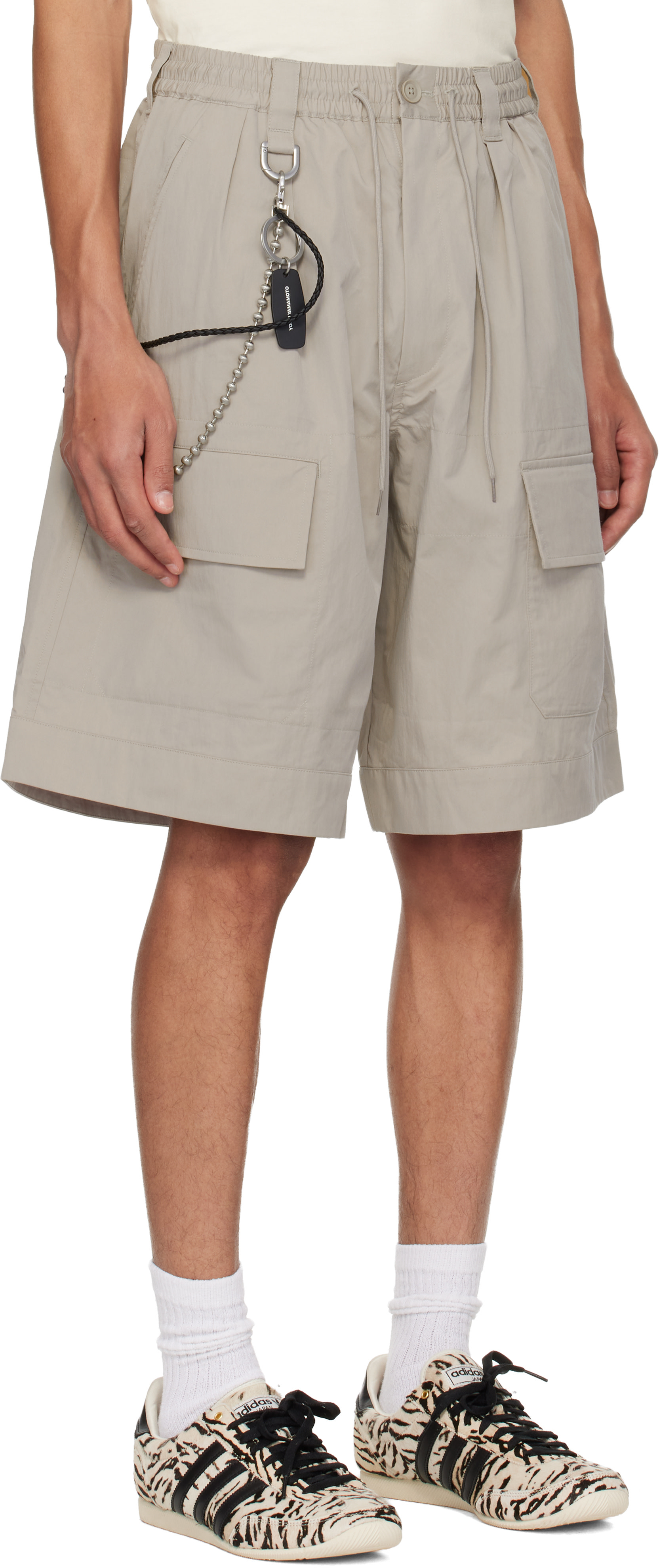 Y-3 - Short cargo ample beige