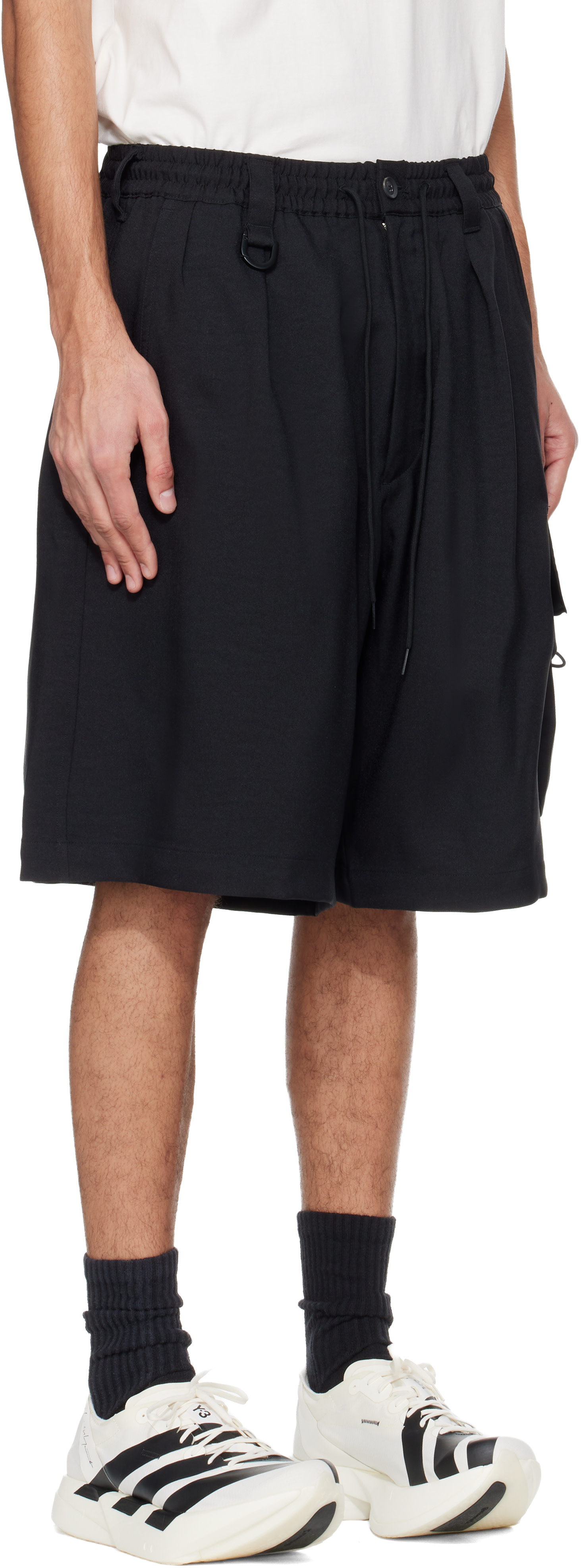 Y-3: Black Sport Uniform Cargo Shorts | SSENSE Canada