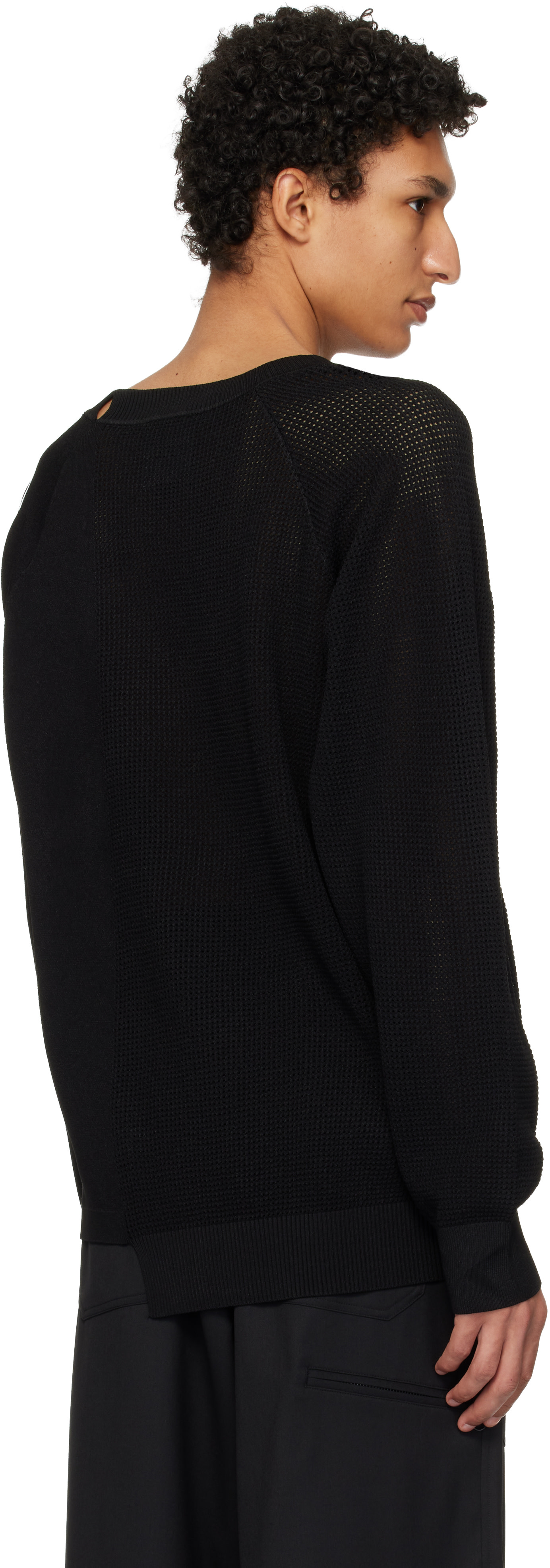 Y-3 - Pull noir en tricot à logo