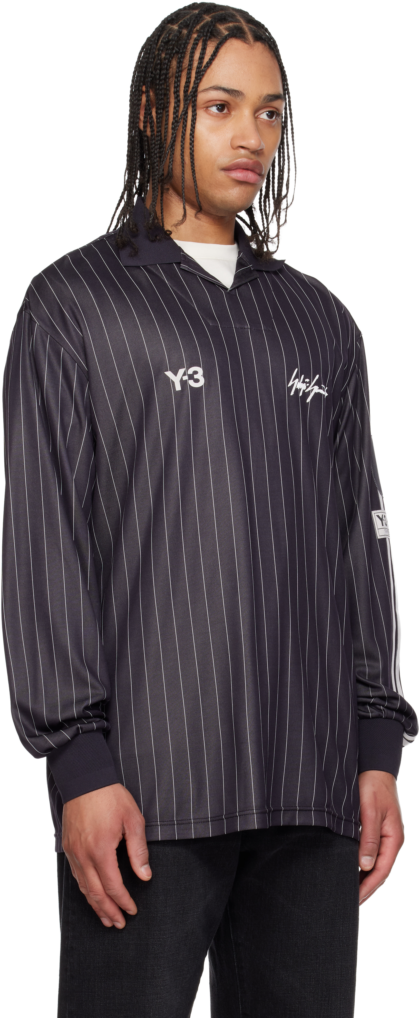 トップス y Y-3: ブラック Zinedine Zidane Soccer 長袖 ジャージ トップス