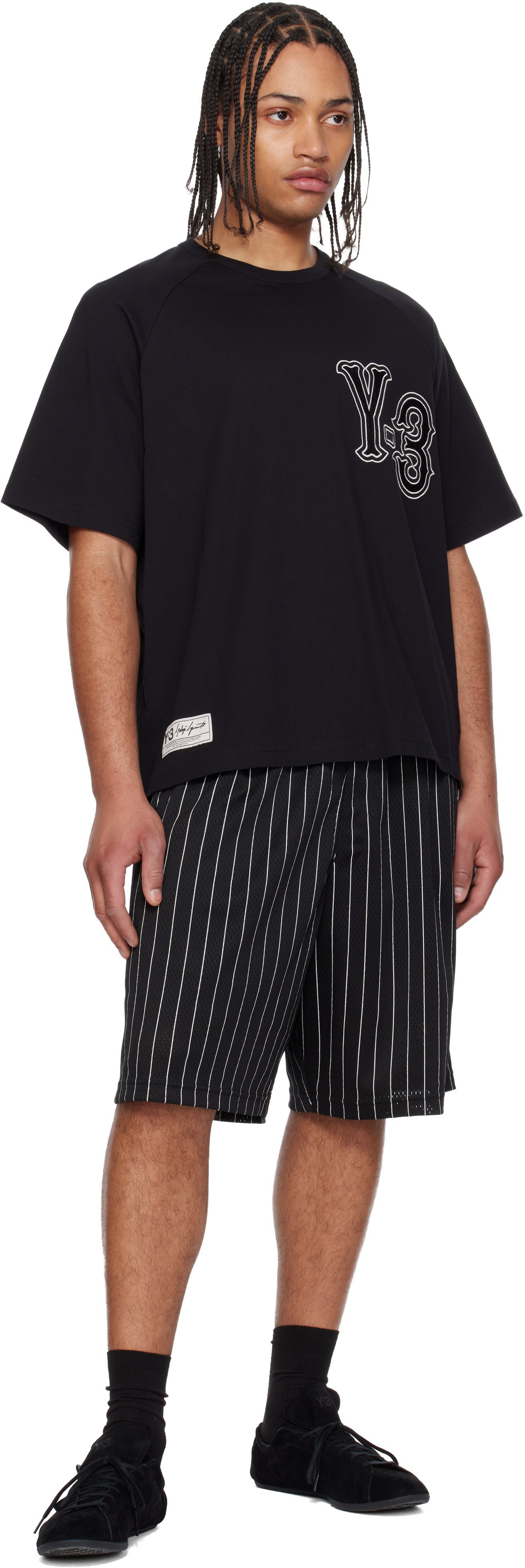 Y-3: Black Elite 5 GFX Short Sleeve T-shirt | SSENSE Canada