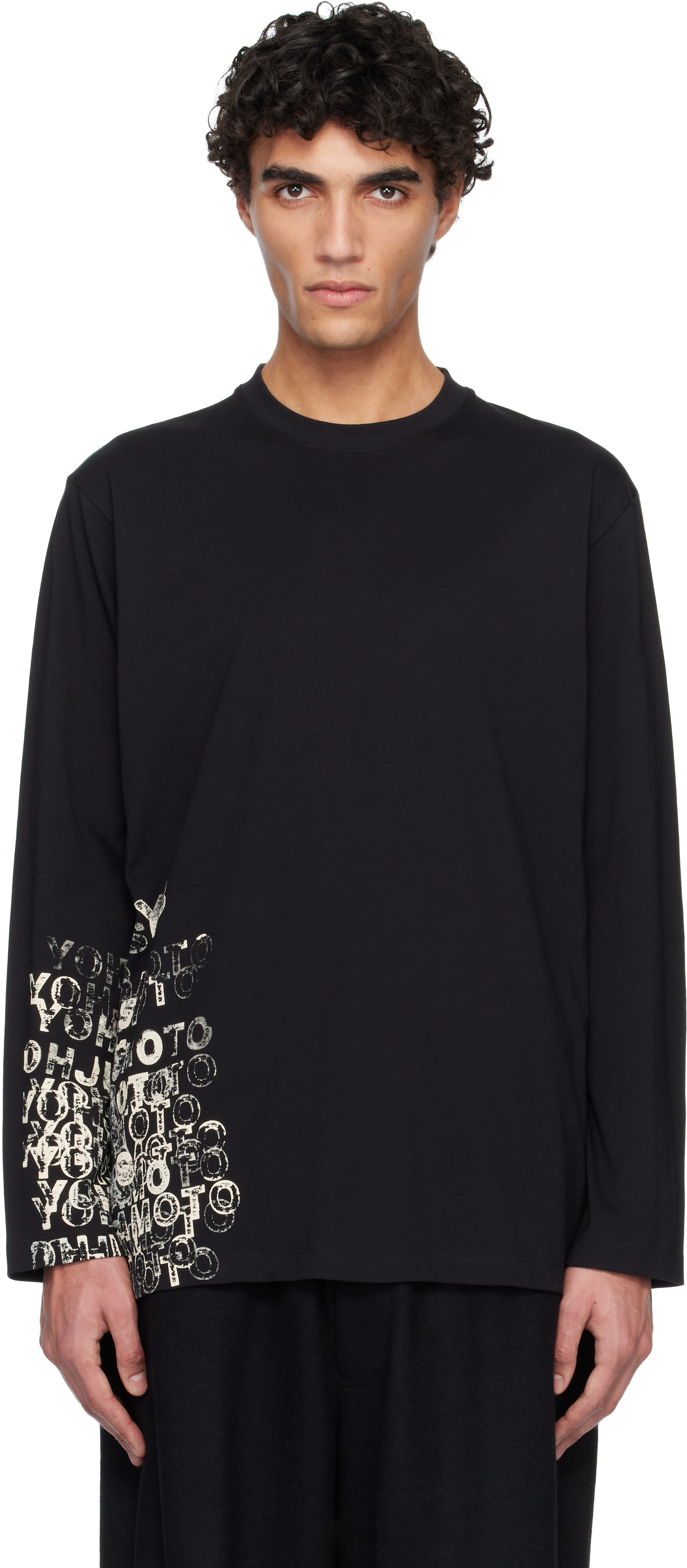 Y-3 - Black GFX Long Sleeve T-shirt