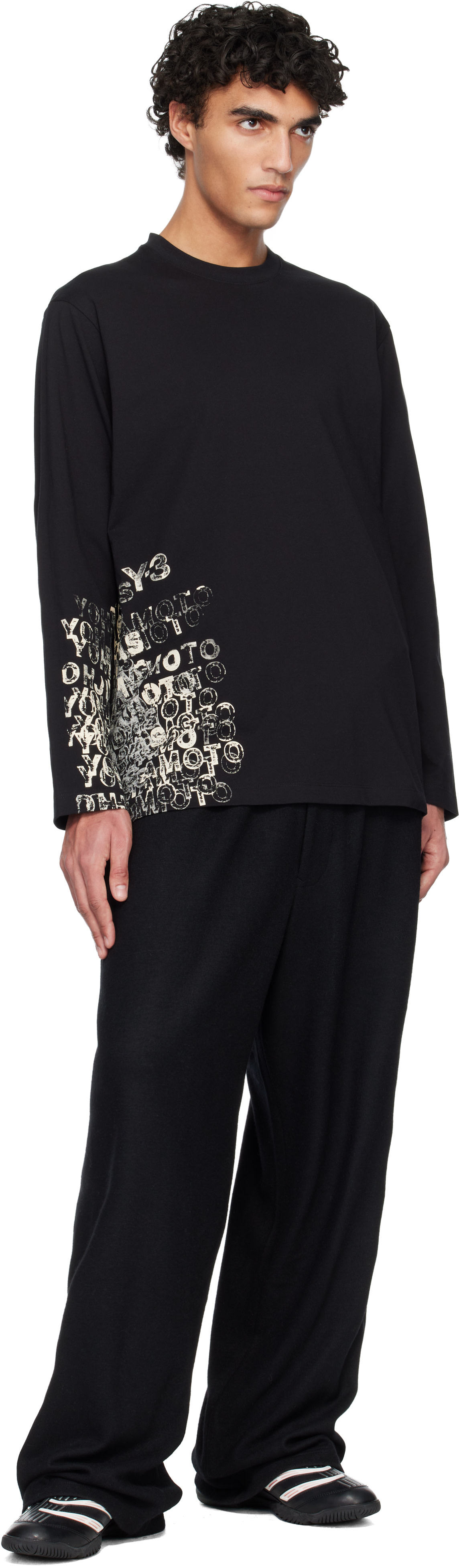 Y-3 - Black GFX Long Sleeve T-shirt