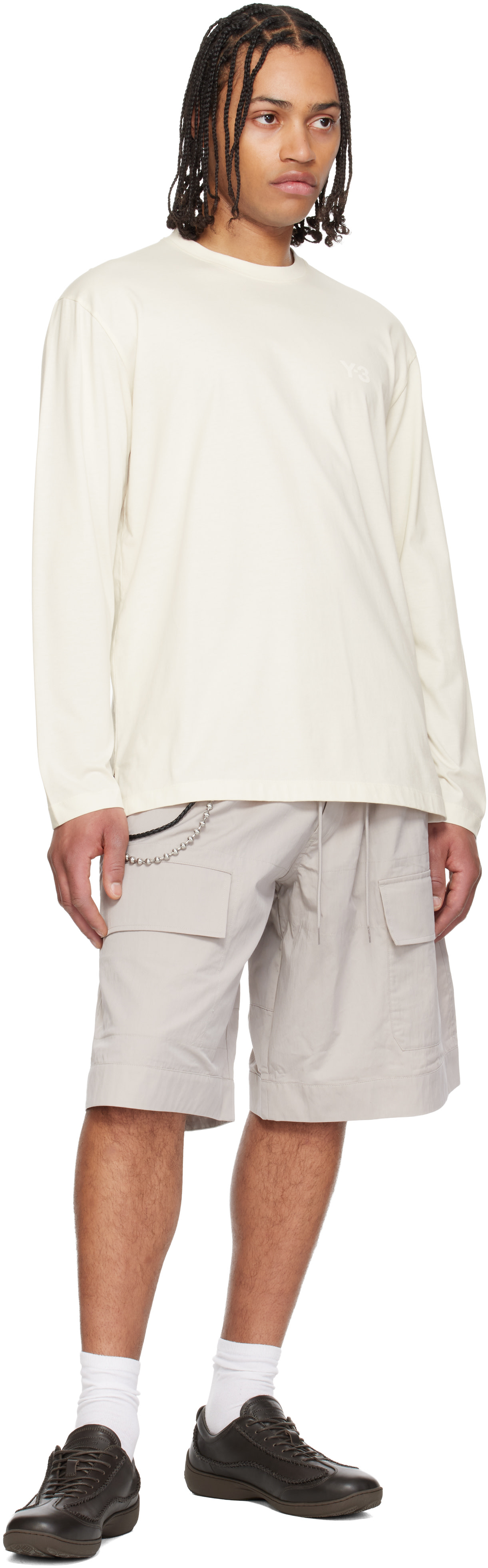 Y-3 - Off-White Logo Long Sleeve T-shirt