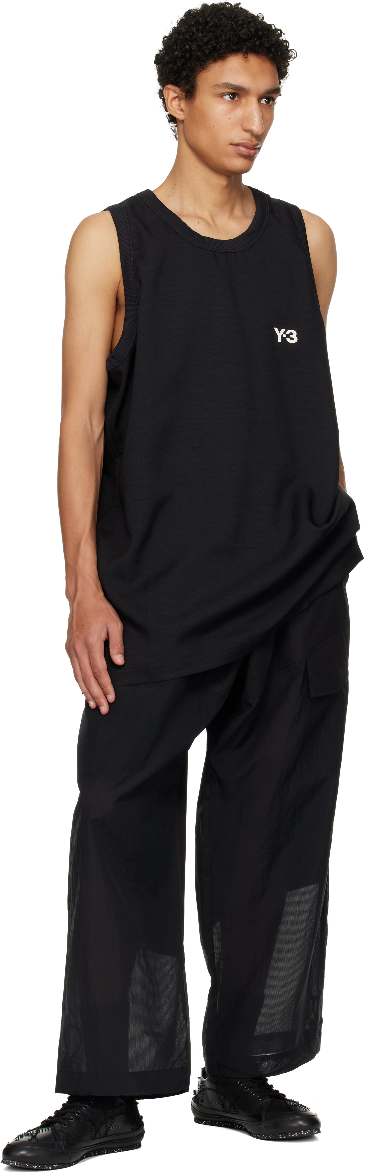 Y-3: ブラック Elegant Basketball Jersey タンクトップ | SSENSE 日本