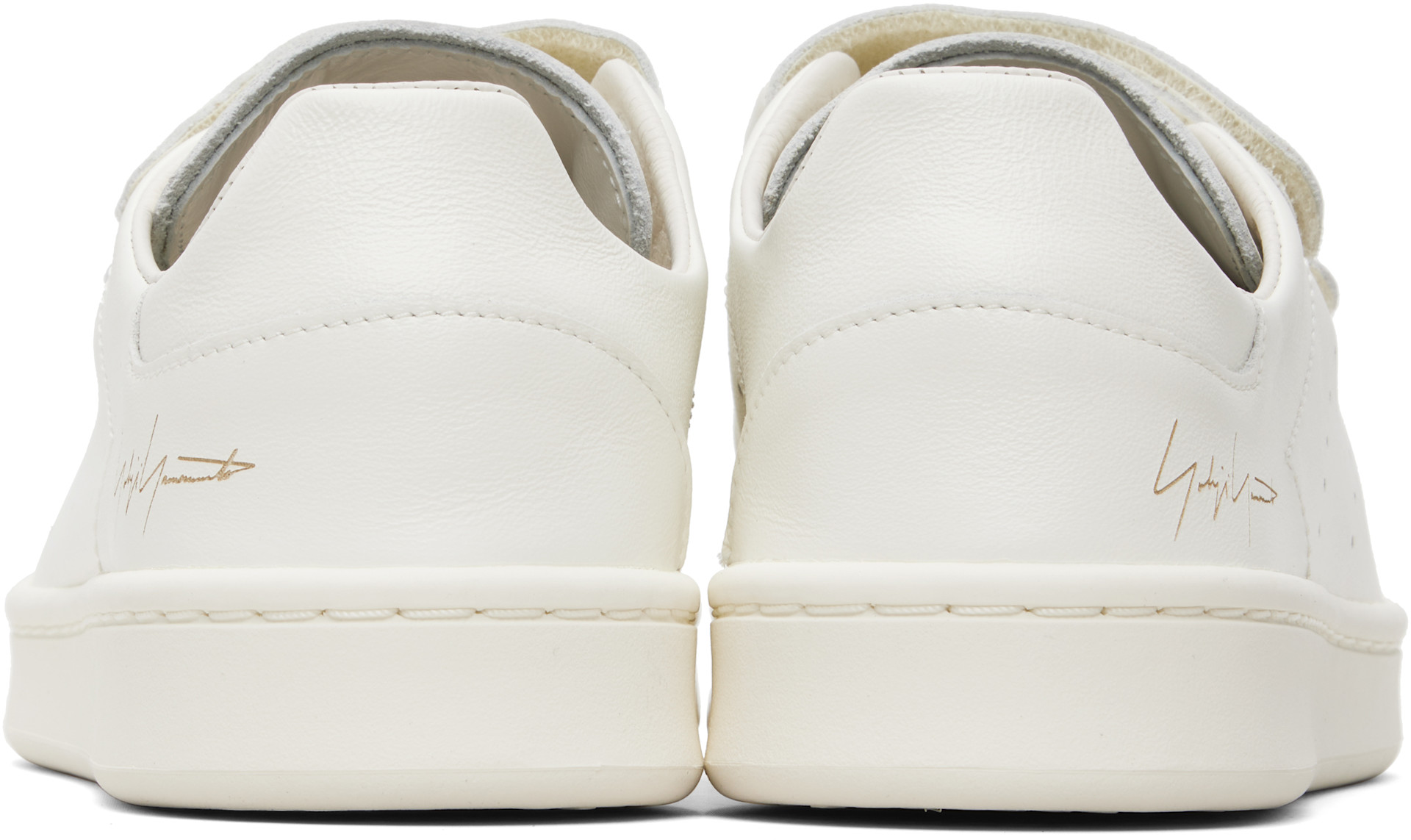 Y-3 - Baskets Stan Smith blanc cassé à brides à Velcro