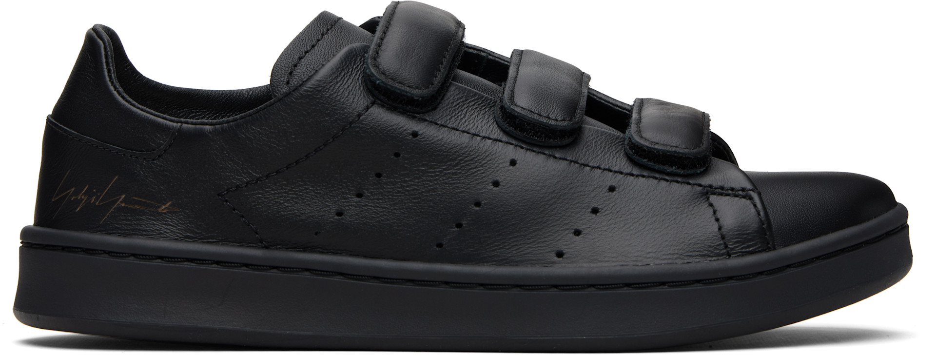 Y-3 - Baskets Stan Smith noires à brides à Velcro