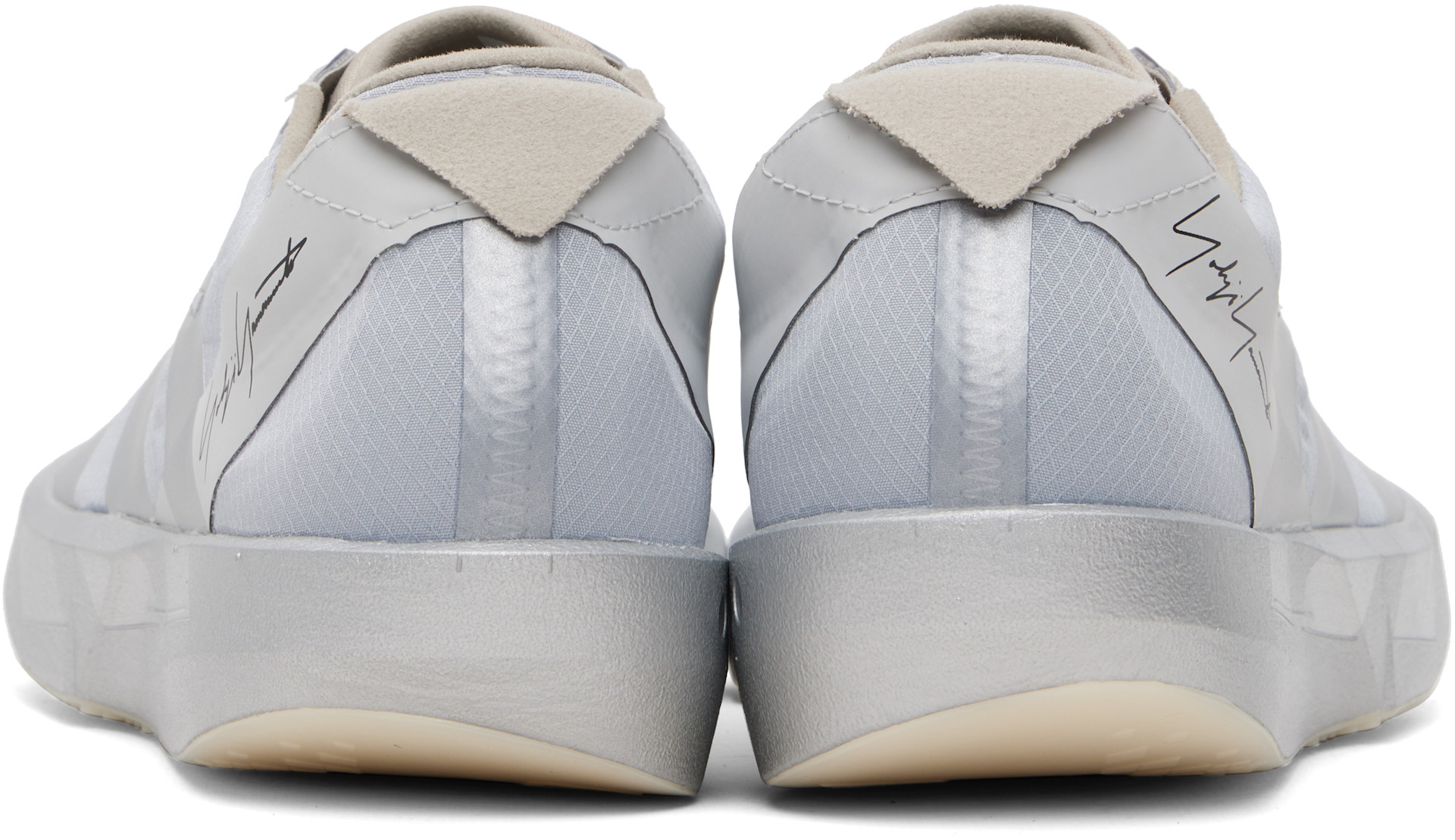 Y-3 - Baskets Adios 9 argentées
