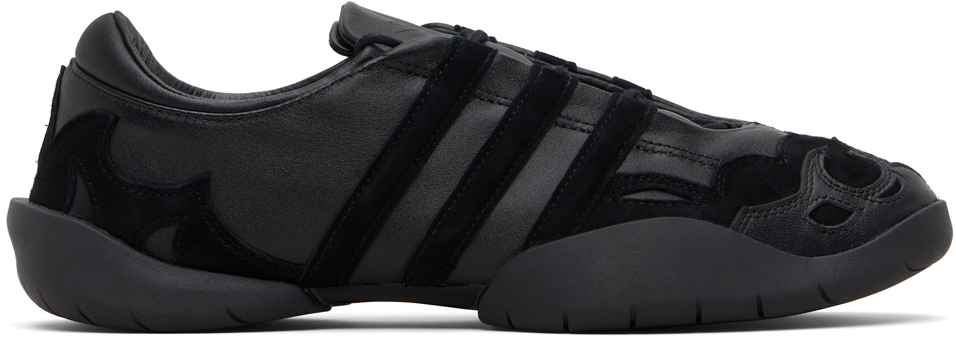 Y-3 - ブラック Regu レザースニーカー