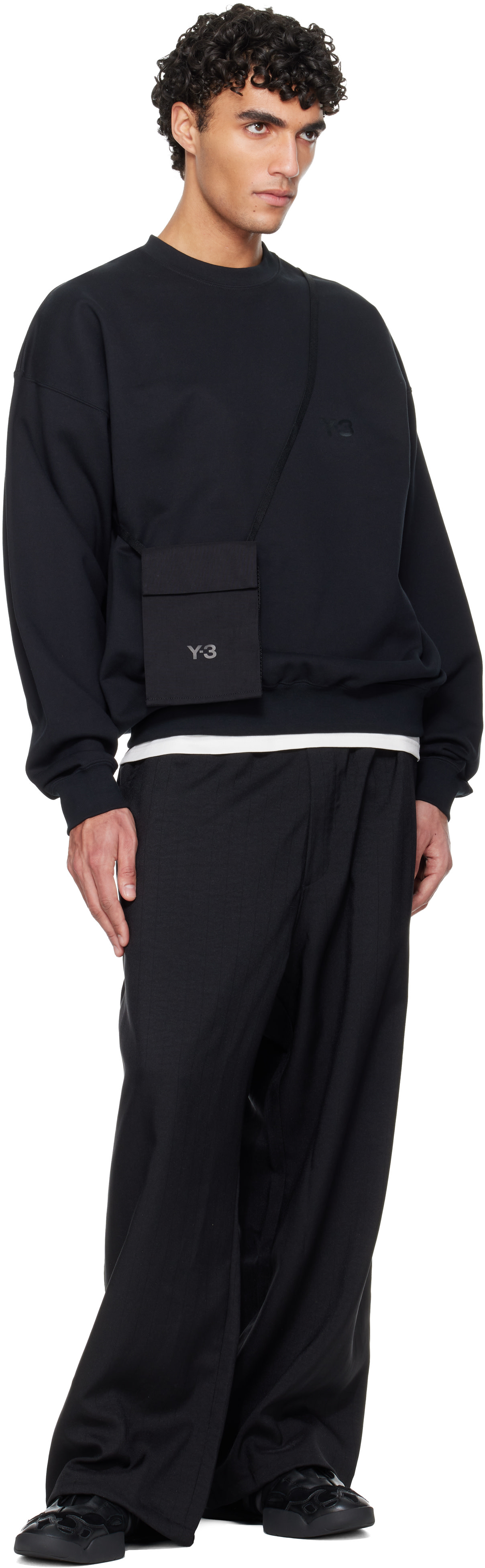 Y-3 - ブラック Regu レザースニーカー