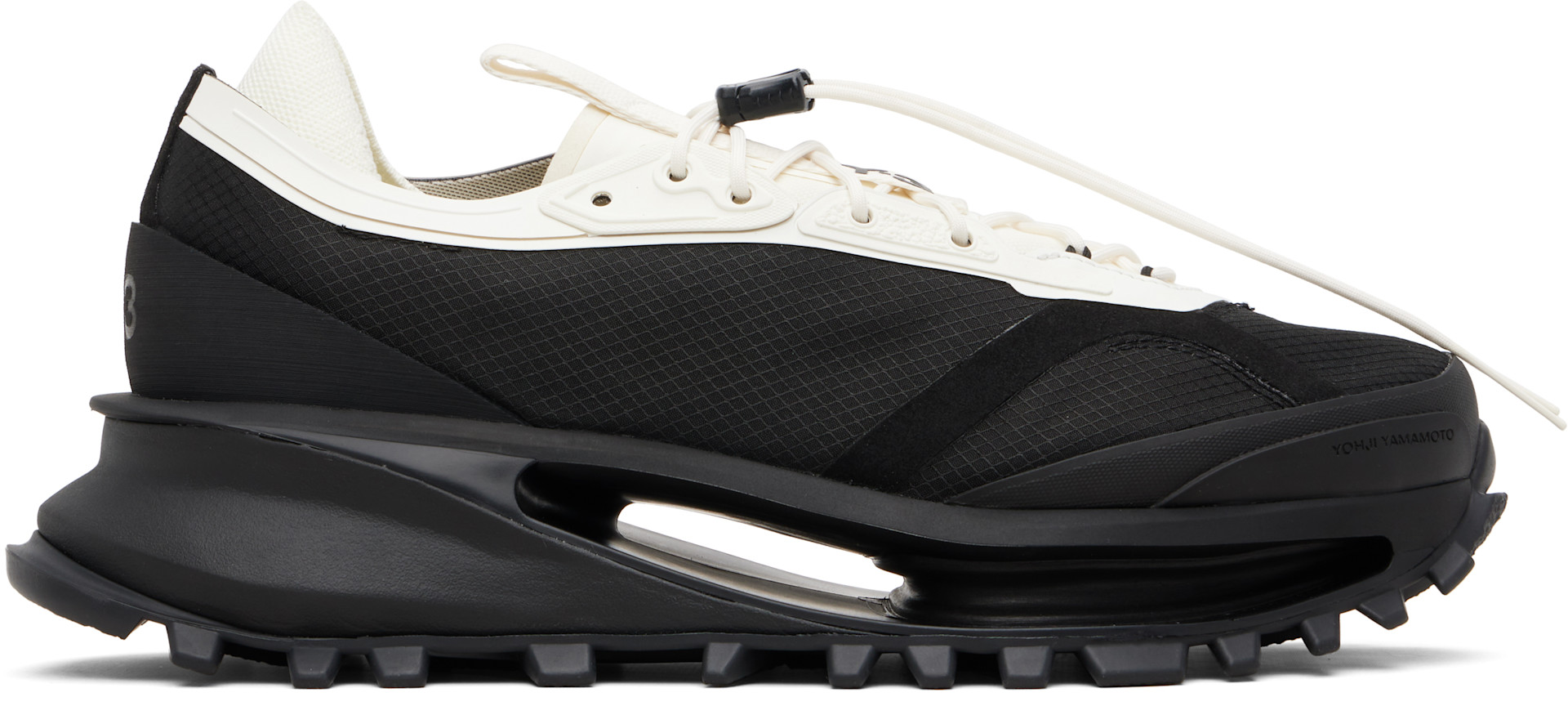 Y-3: Black & Off-White S-Gendo Trail Sneakers | SSENSE