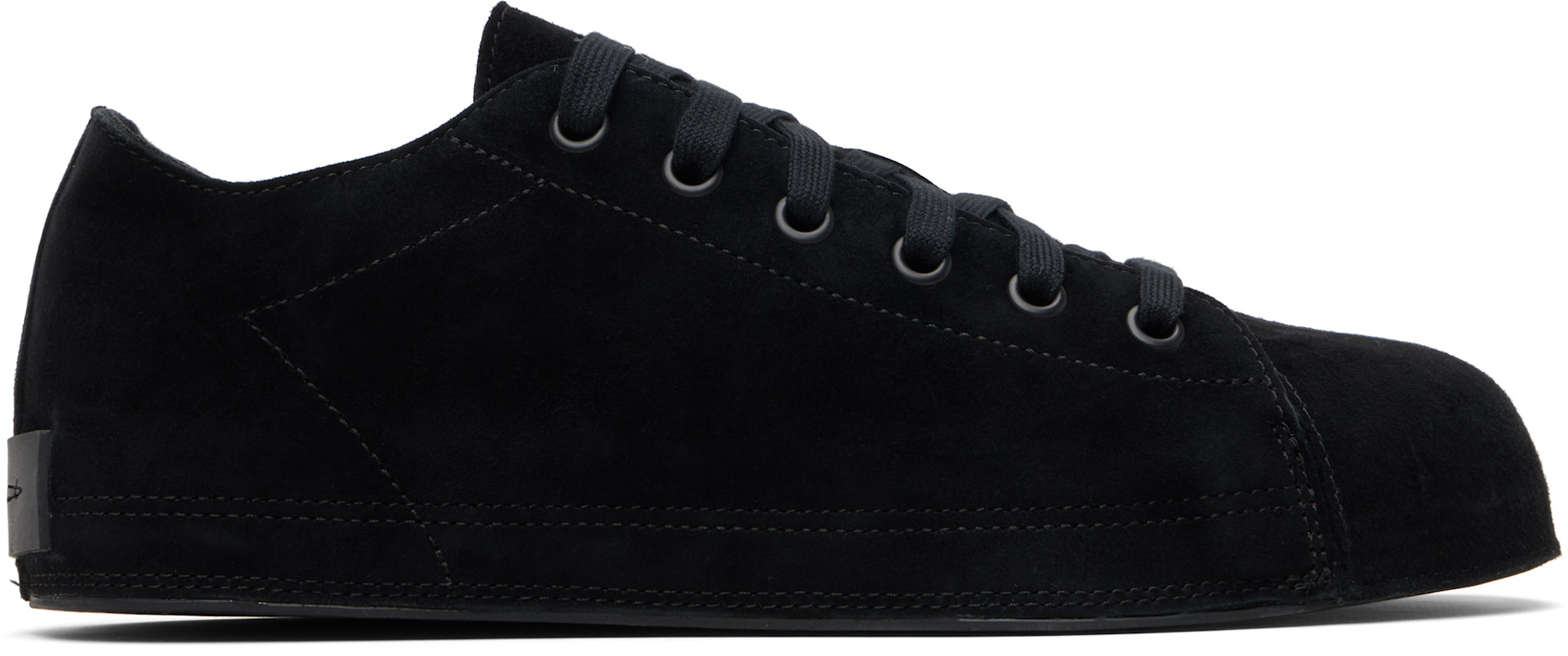Y-3: Black Suede Nizzastar Lo Sneakers | SSENSE
