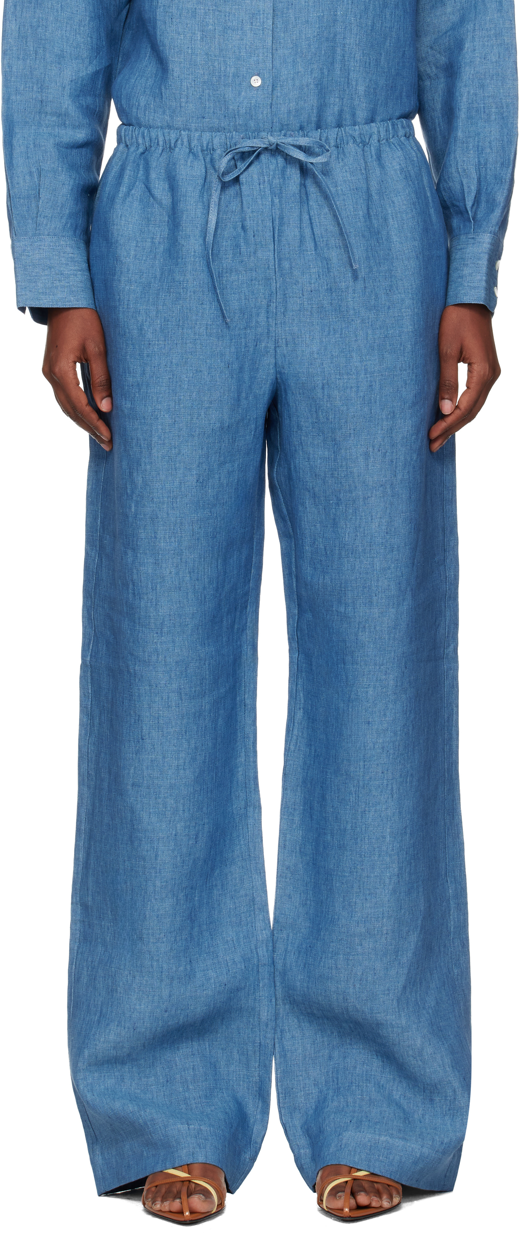 Róhe - Pantalon décontracté bleu