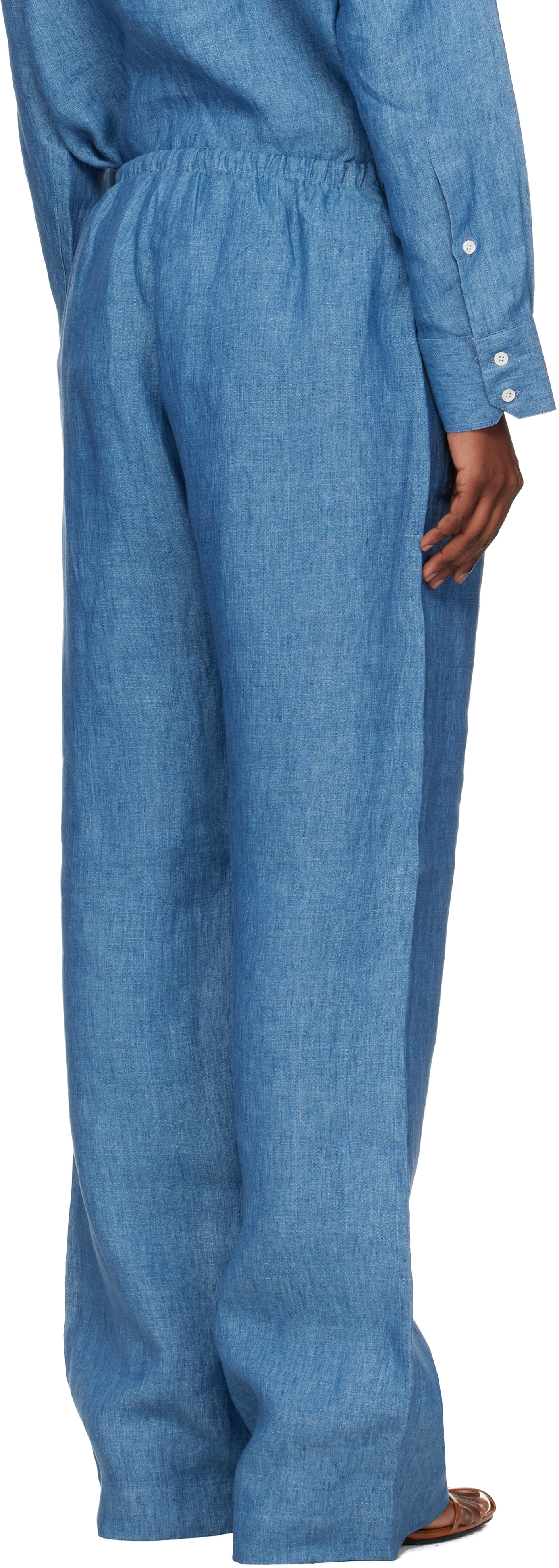 Róhe - Pantalon décontracté bleu