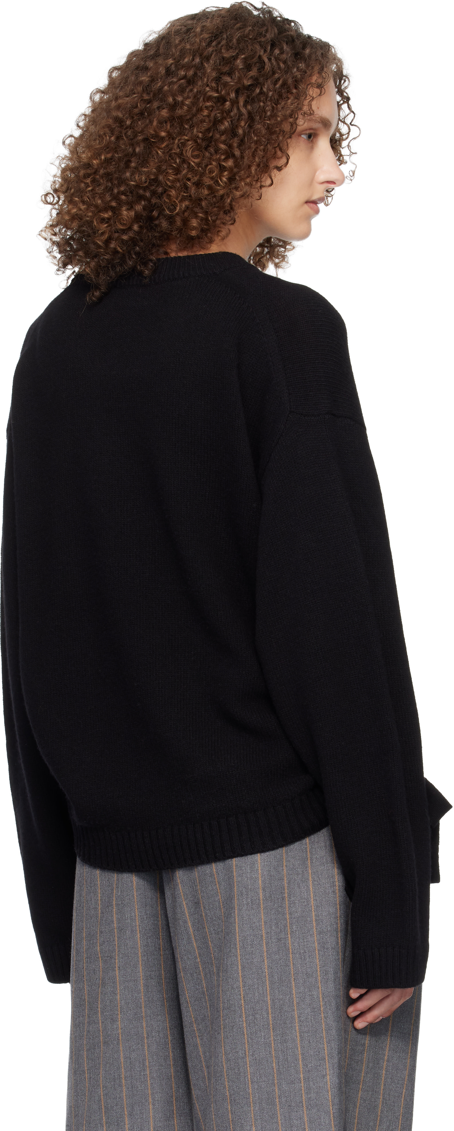GANNI - Pull noir en laine