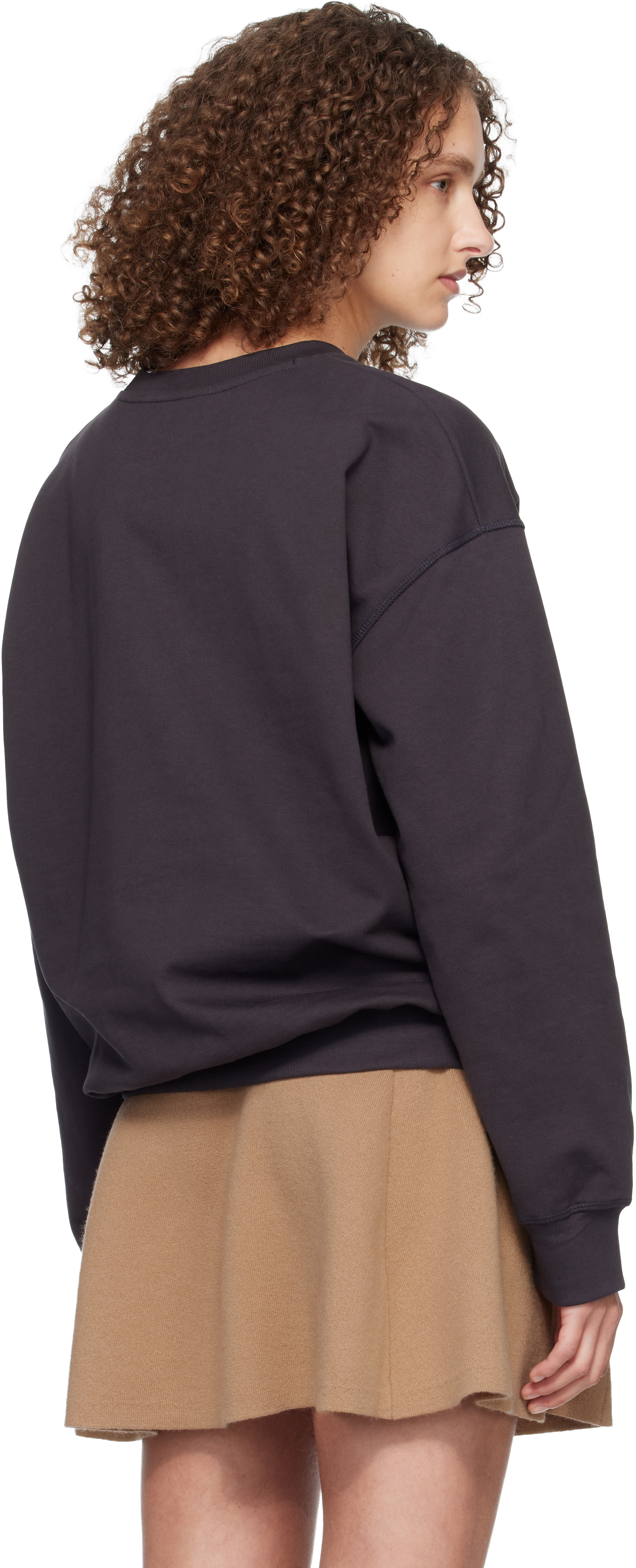 GANNI - Pull molletonné gris à image d'ourson