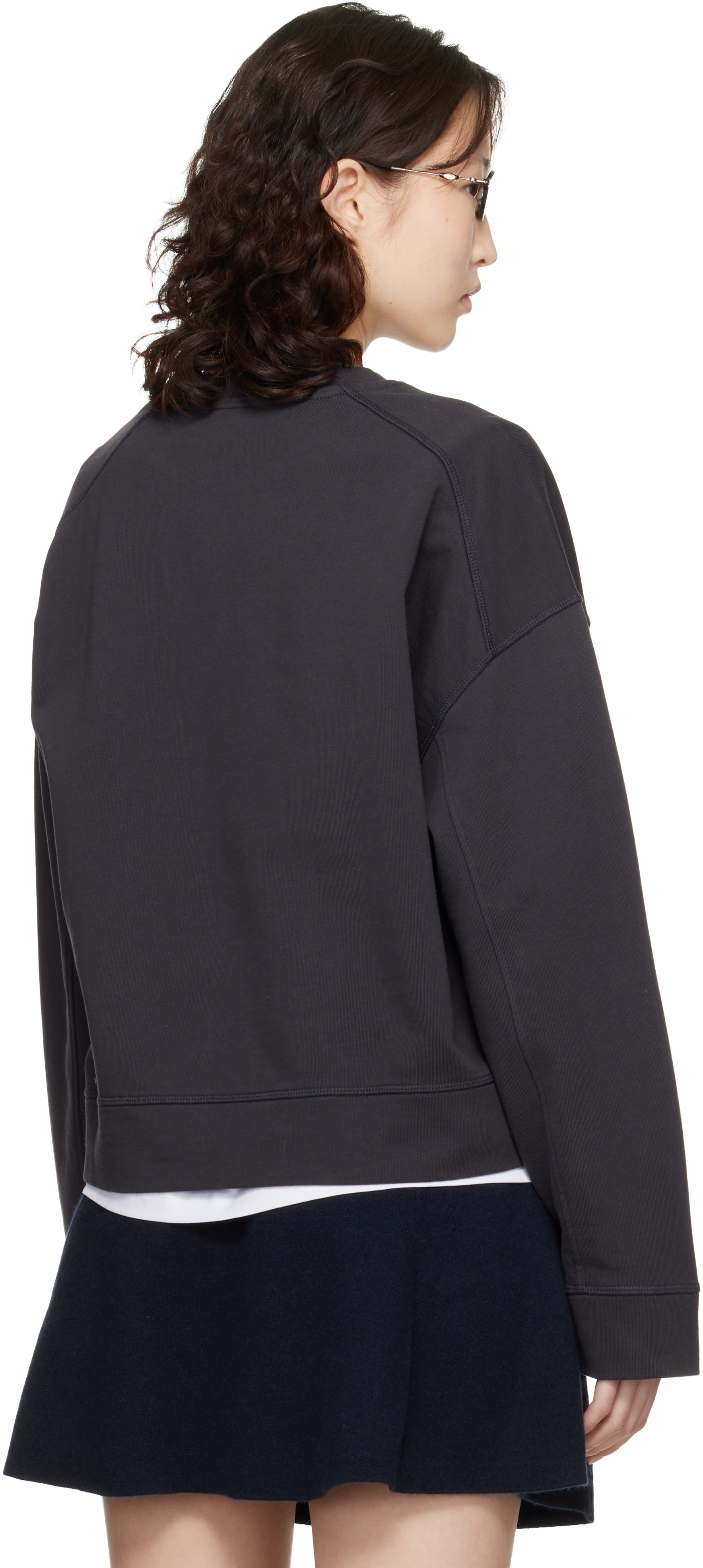 GANNI - Pull molletonné noir en jersey - Isoli