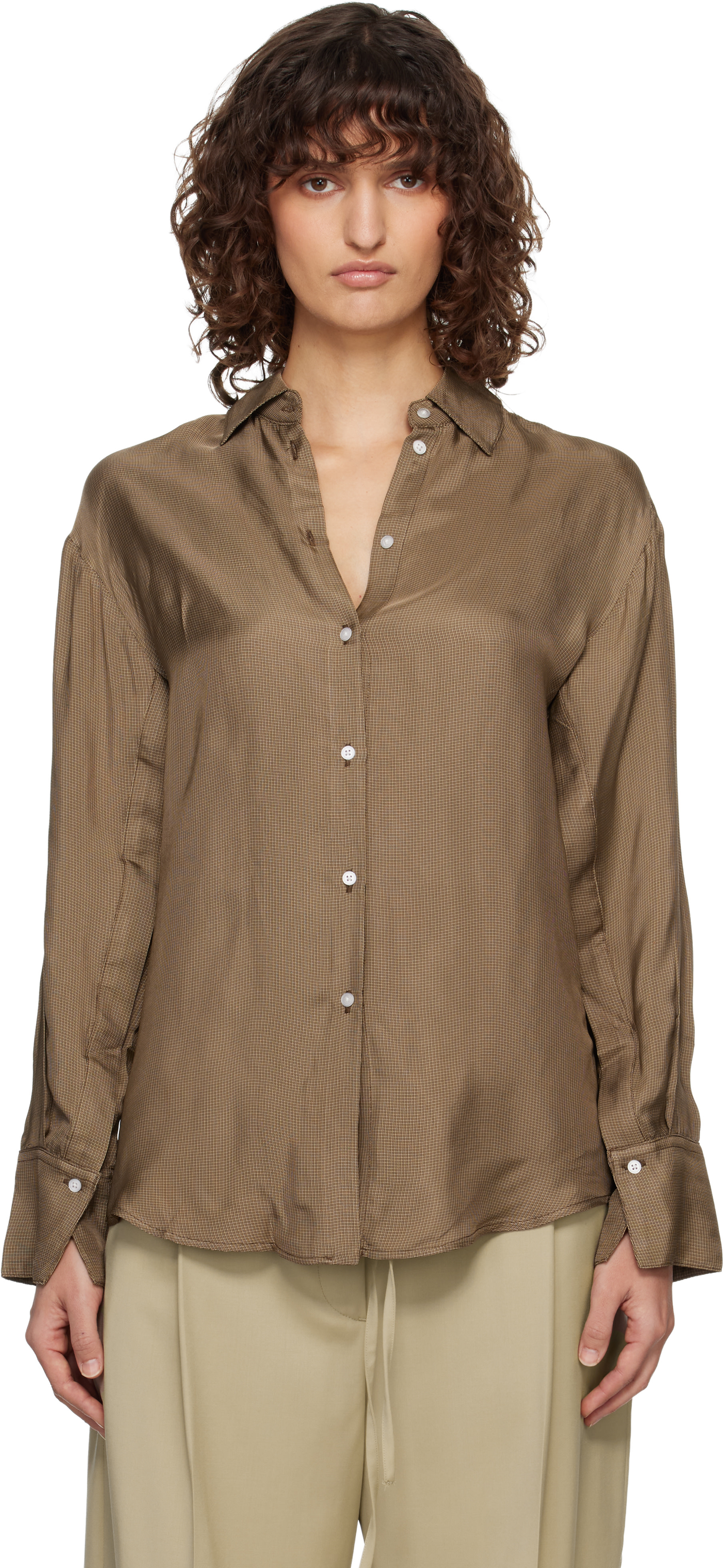 Róhe - Chemise décontractée brune