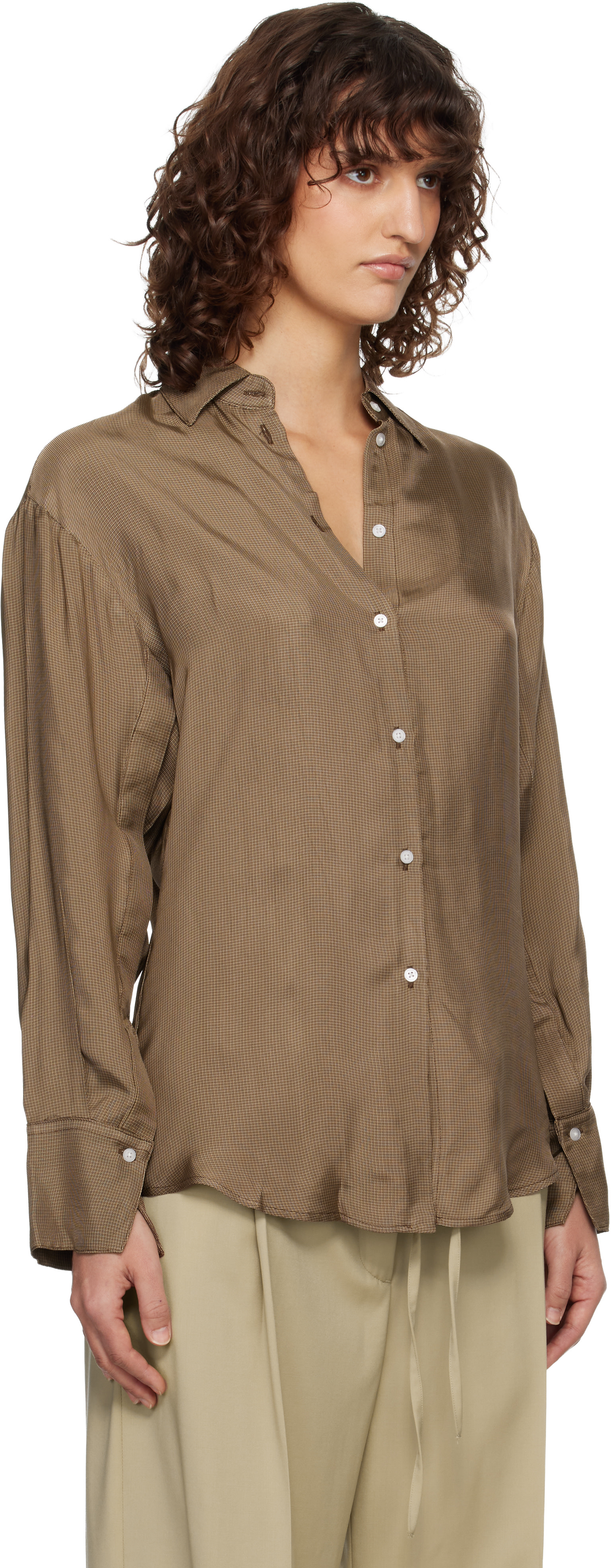 Róhe - Chemise décontractée brune