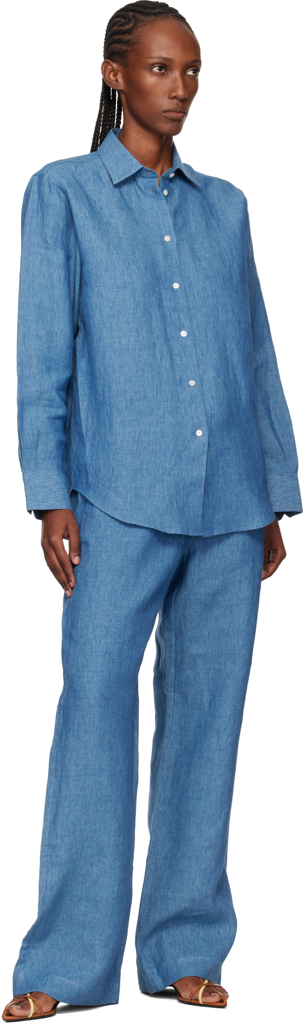 chambray dress shirt Luke Dark XL pocket pants Veronica Beard Eddie Embellished Chambray