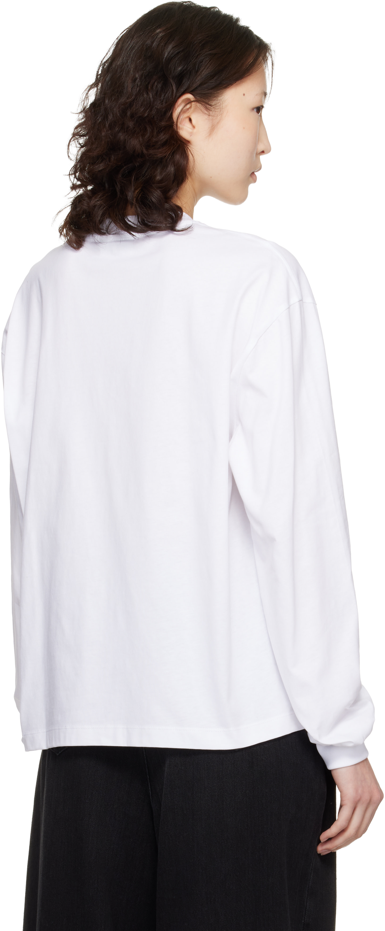 GANNI: White Long Sleeve Fruit T-shirt | SSENSE