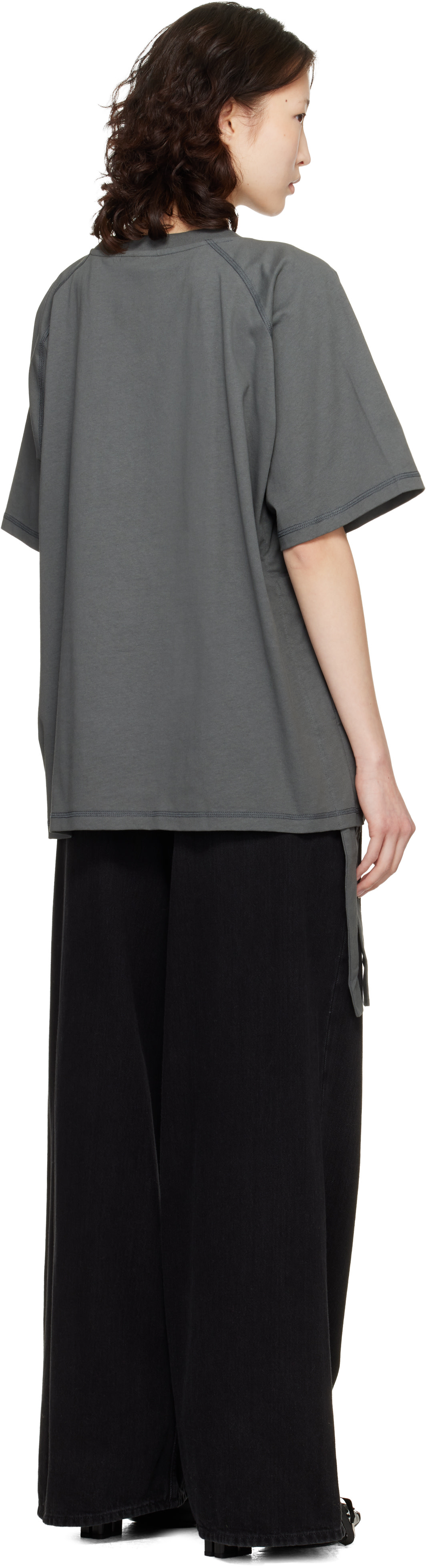 GANNI - T-shirt gris à image