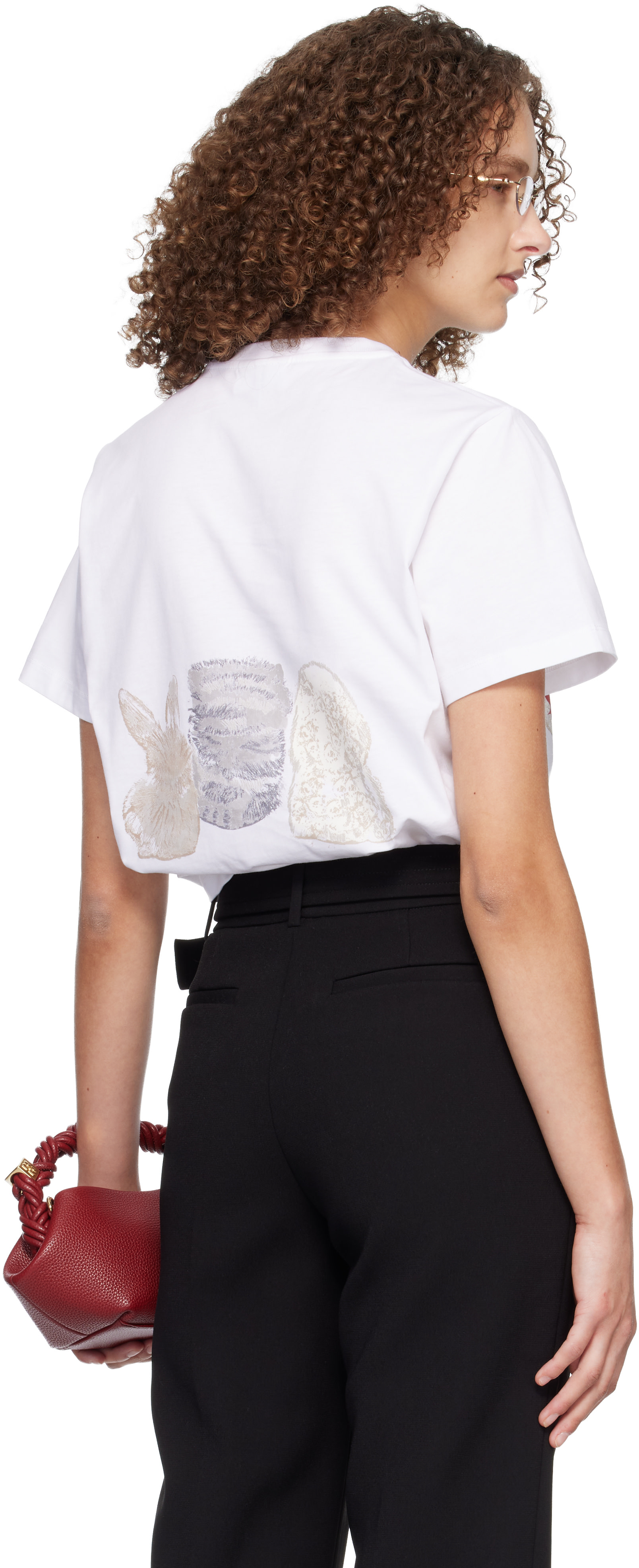 GANNI - T-shirt blanc à image