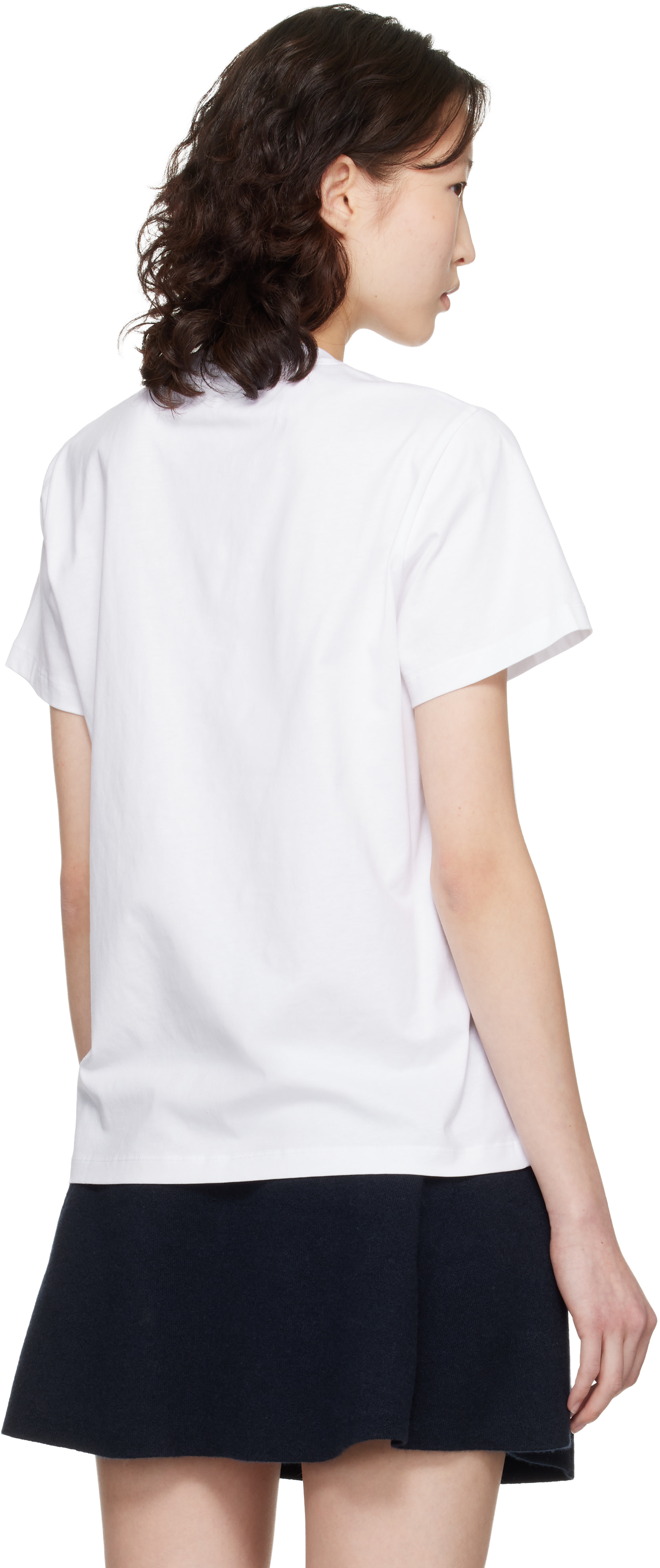 Ganni 白 Tシャツ Mサイズ GANNI: White Graphic Cotton T-shirt | SSENSE