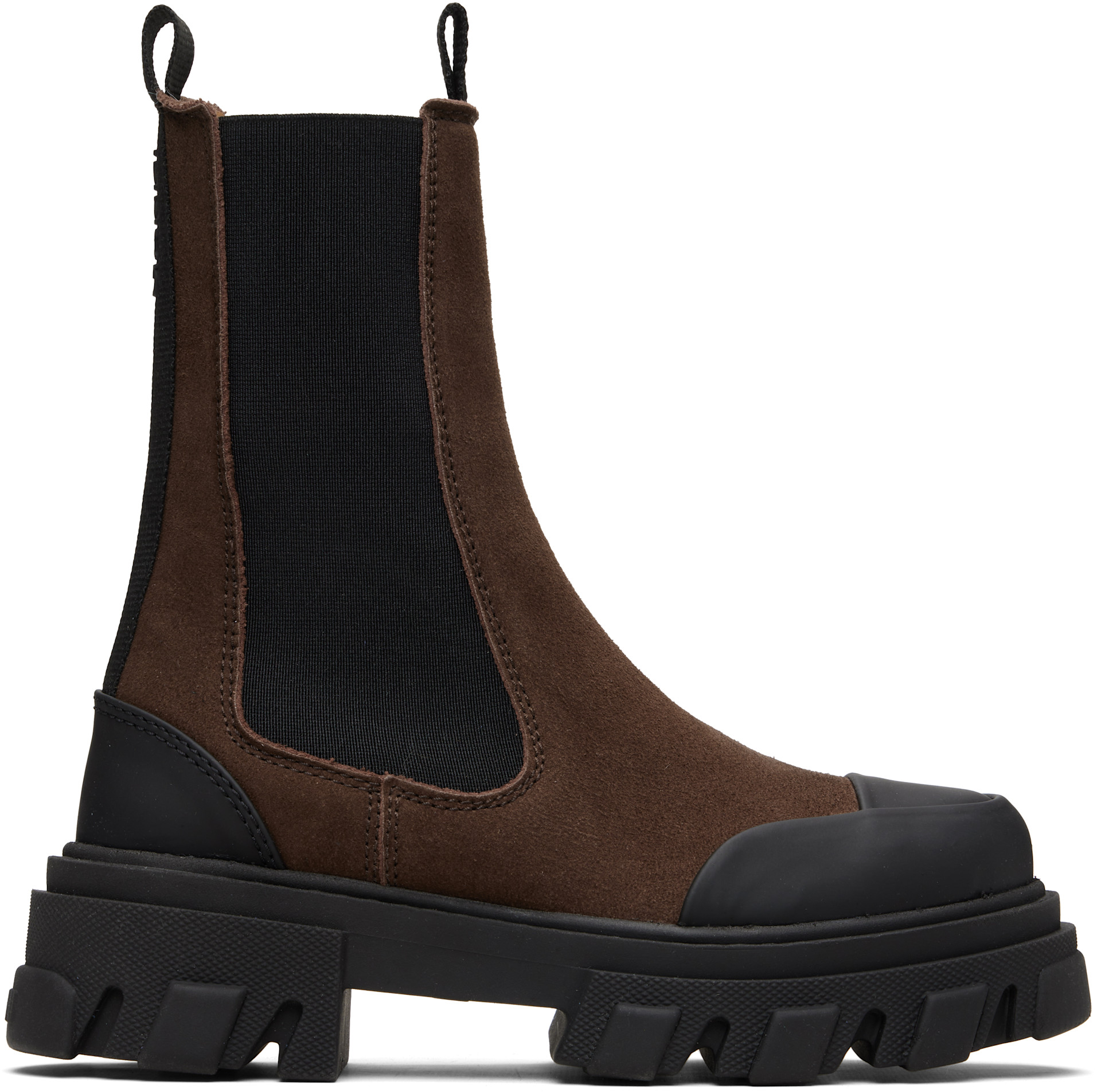 Brown Cleated Mid Chelsea Boots