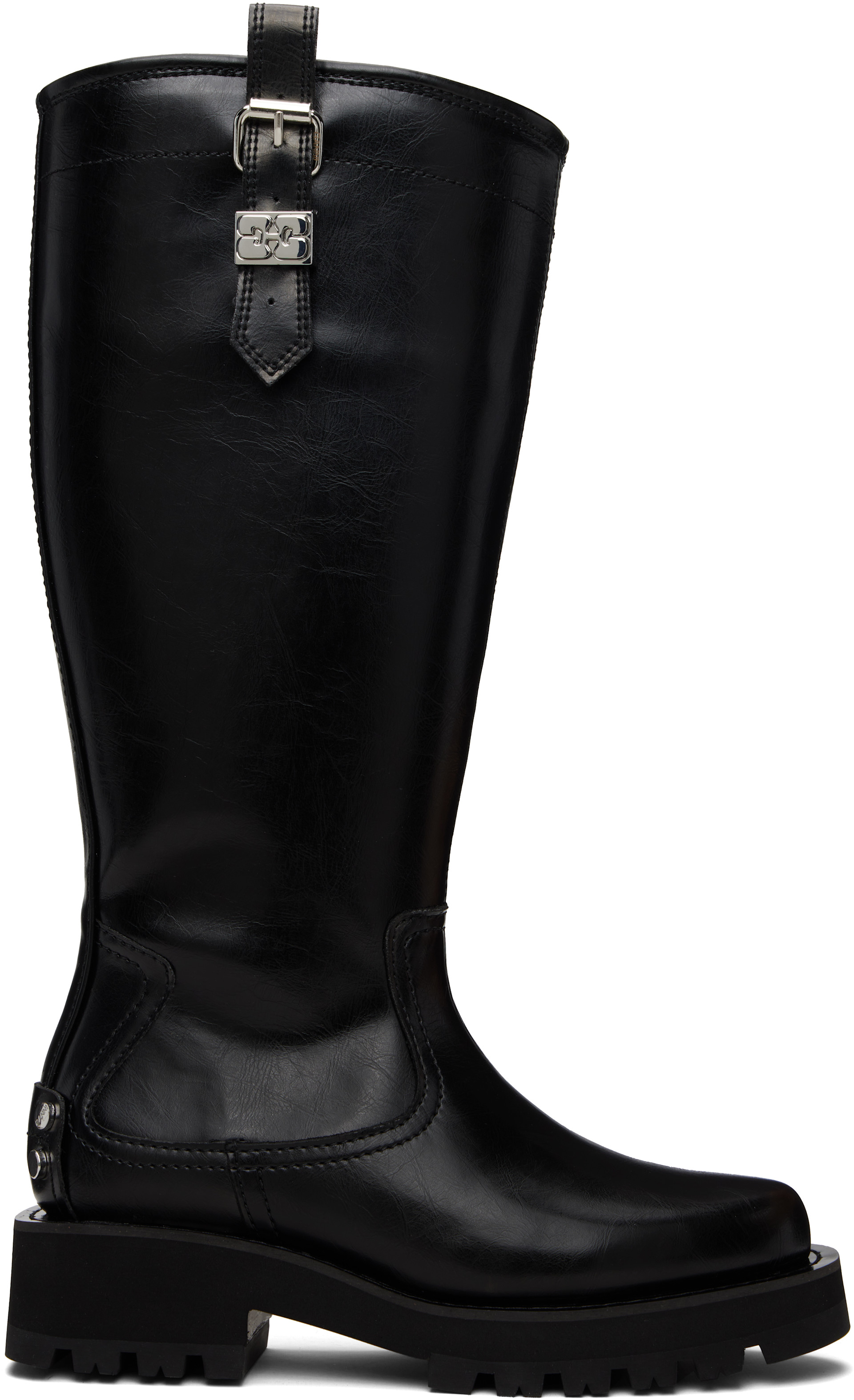 GANNI - Bottes hautes noires