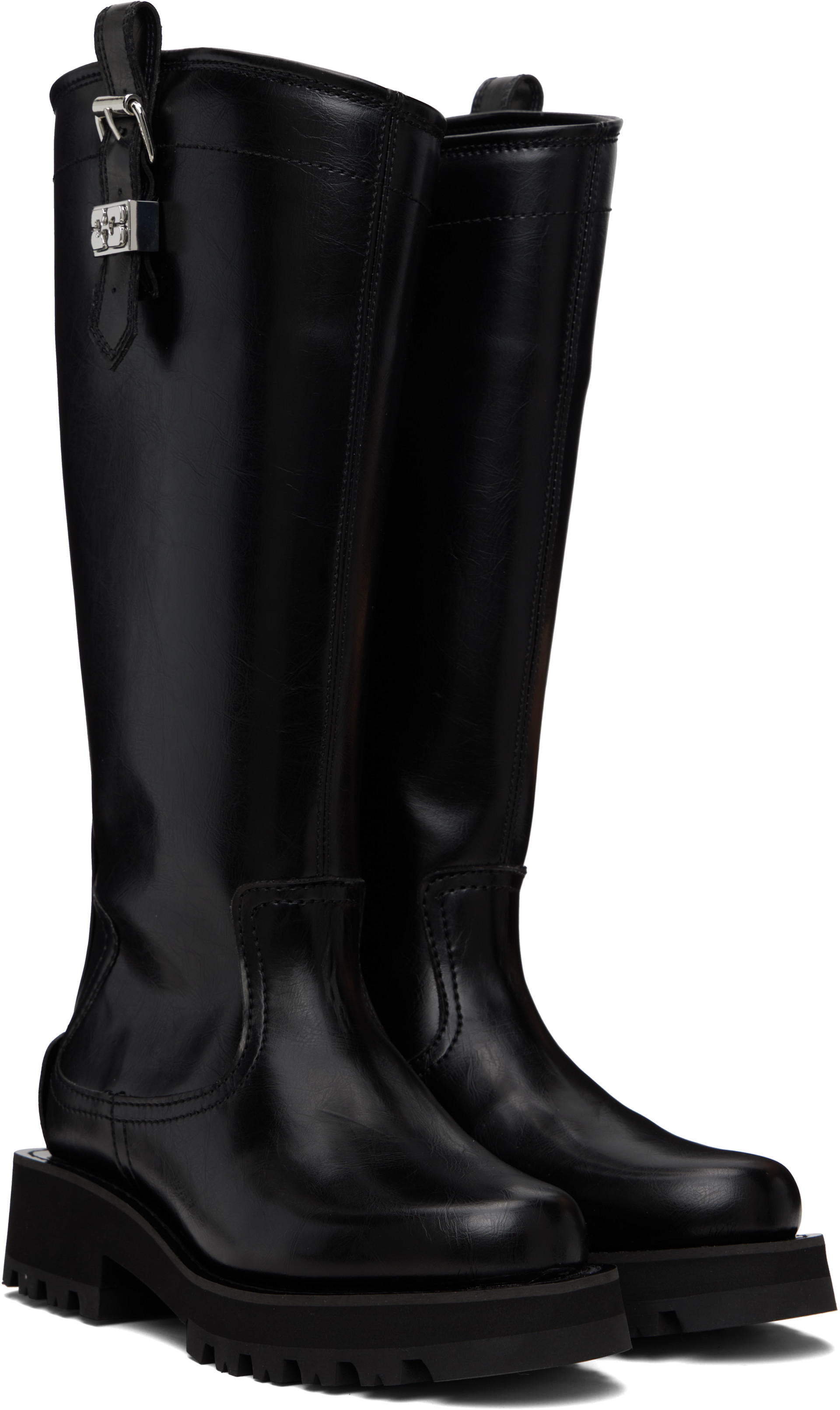 GANNI - Bottes hautes noires