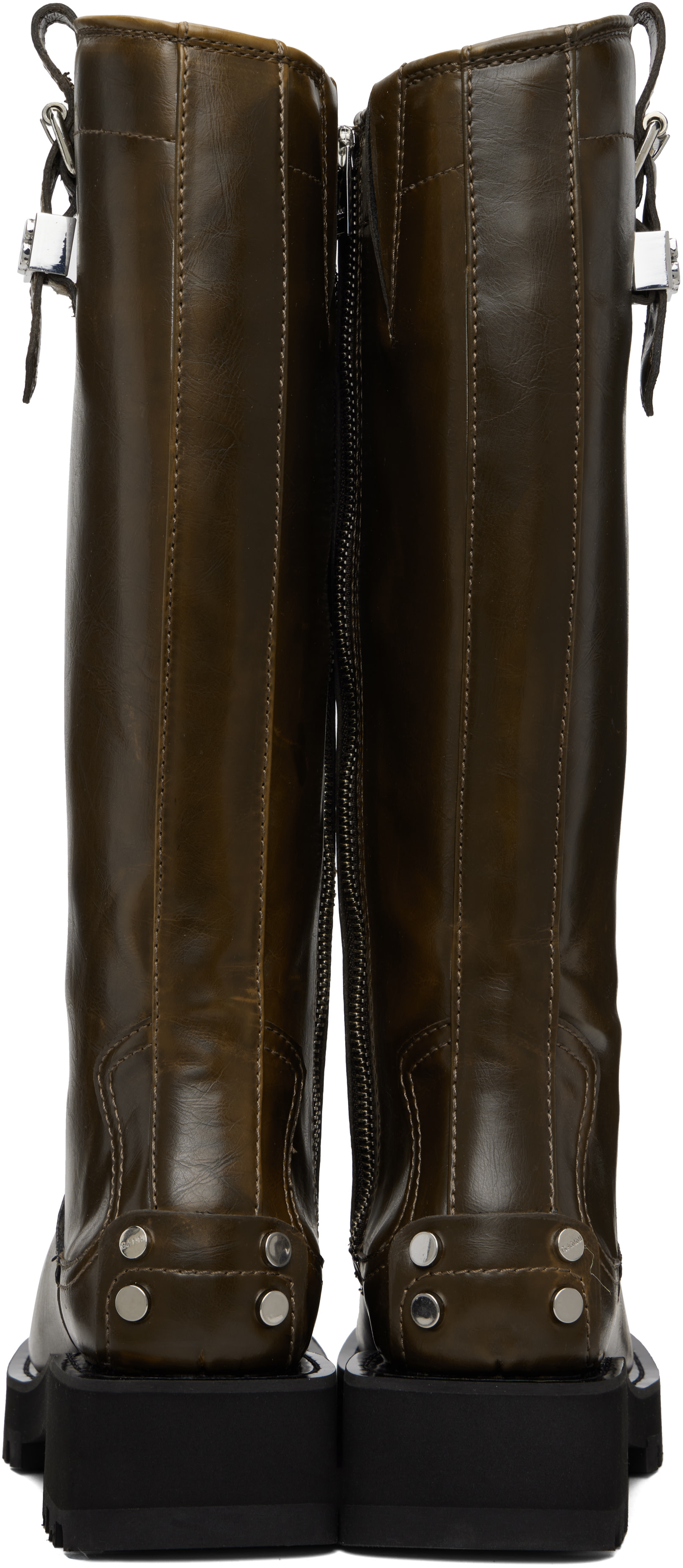 GANNI - Bottes hautes brunes