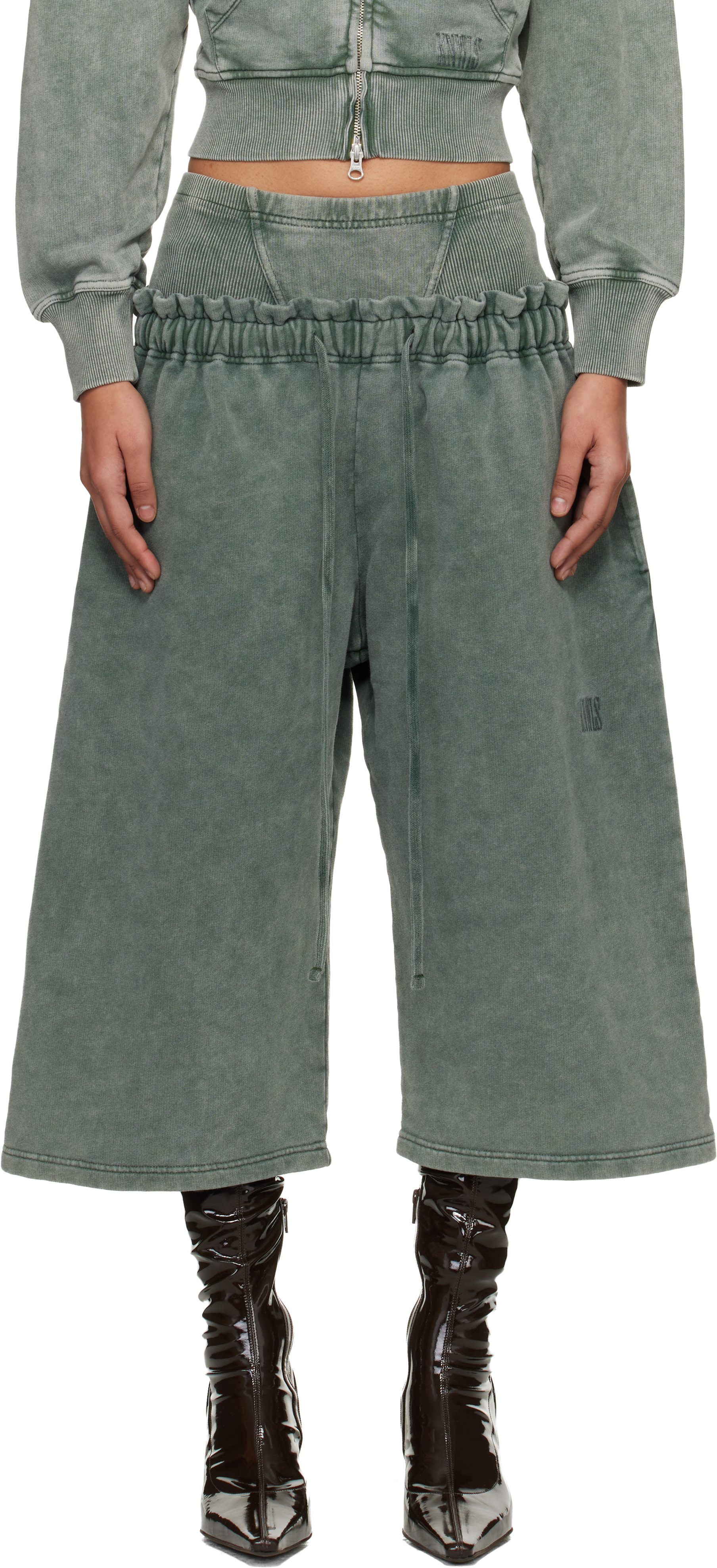 KNWLS: Green Haze Sweat Shorts | SSENSE Denmark